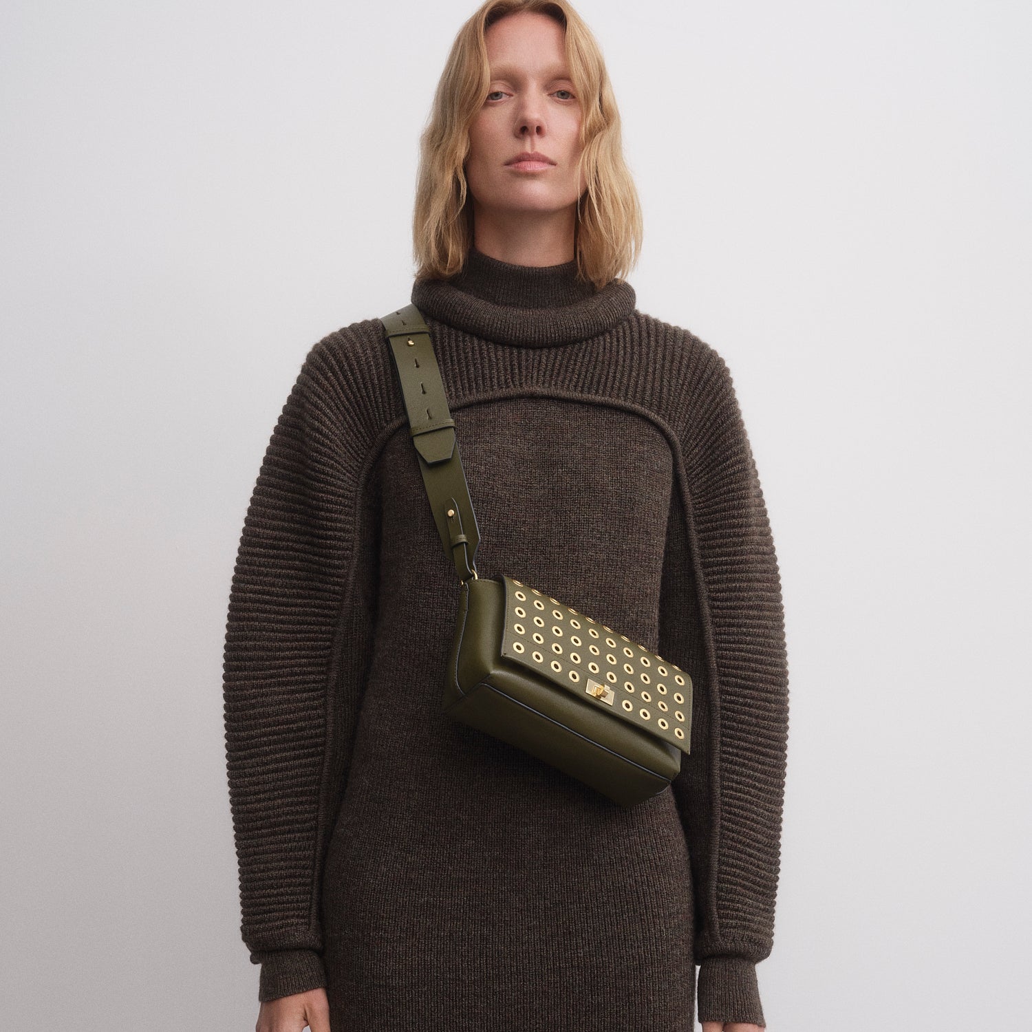 Mortimer Eyelet Cross-body -

          
            Smooth Leather in Bonsai Green -
          

          Anya Hindmarch US
