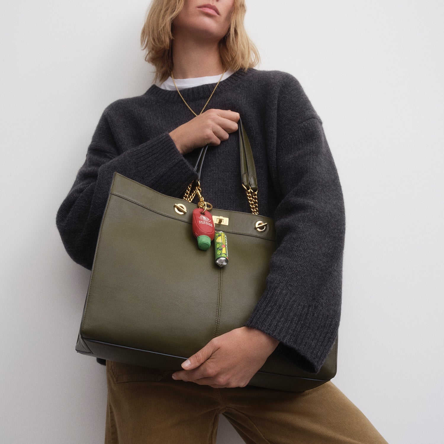 Mortimer Eyelet Chain Tote -

          
            Capra Leather in Bonsai Green -
          

          Anya Hindmarch US
