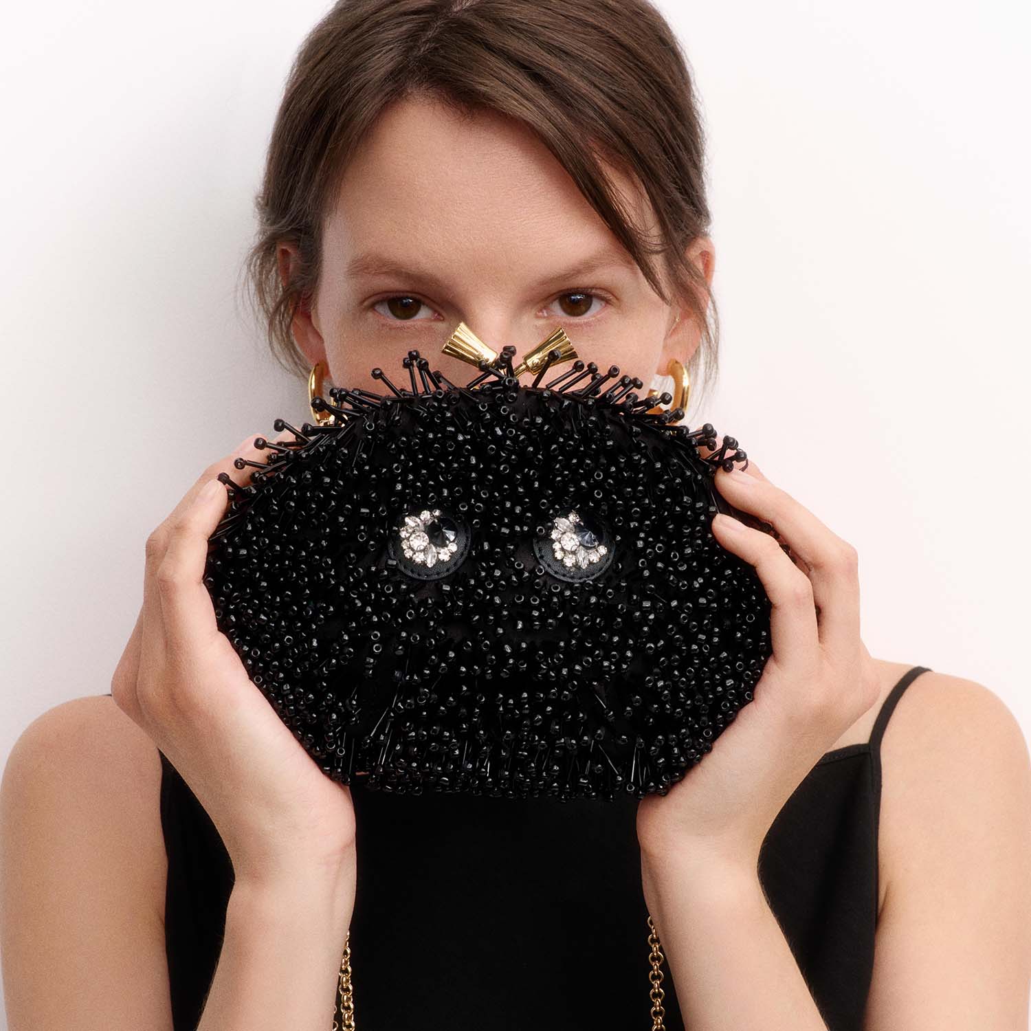 Embellished Eyes Clutch -

          
            Beads in Black -
          

          Anya Hindmarch US
