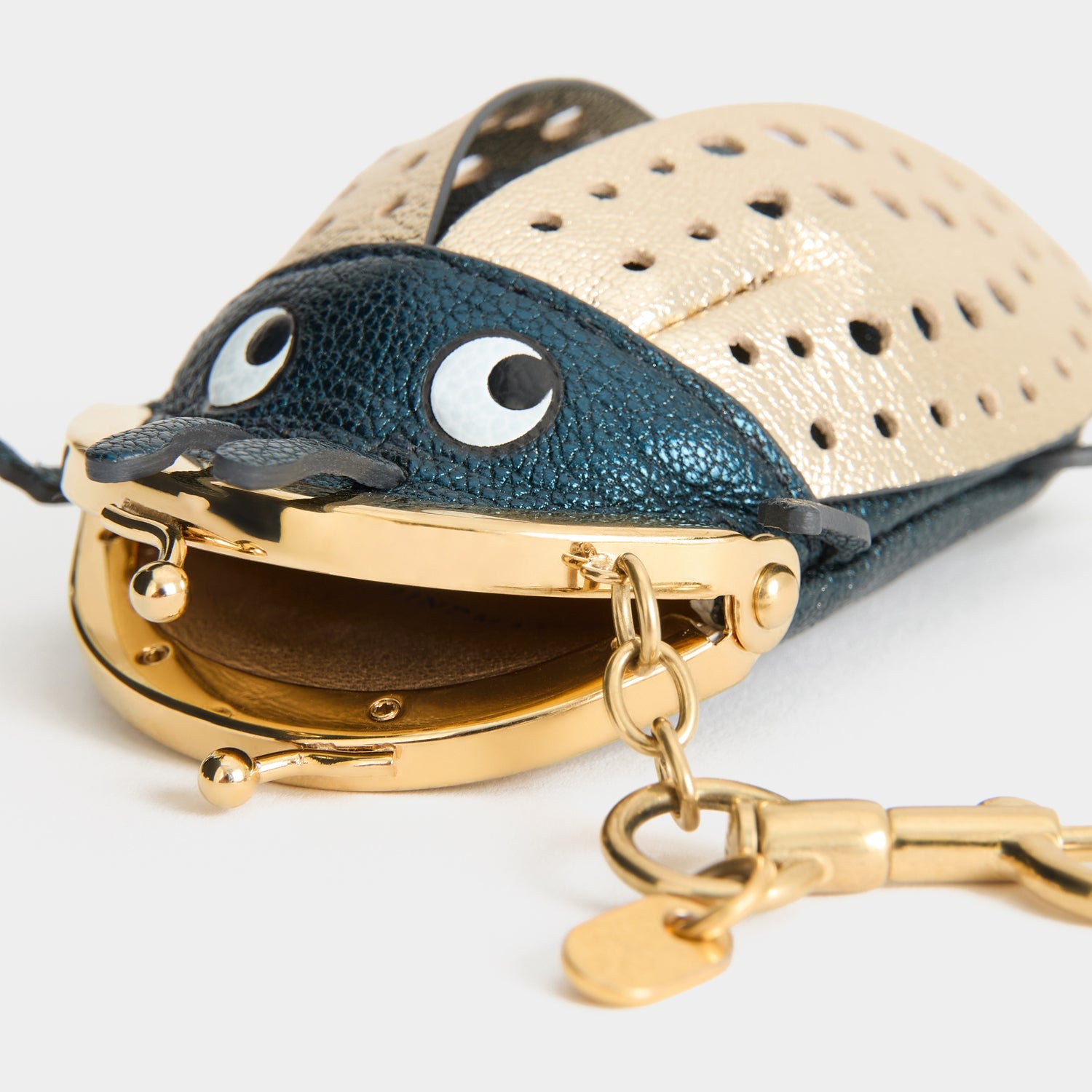 Bug Coin Purse Charm -

          
            Capra Leather in black and gold -
          

          Anya Hindmarch US
