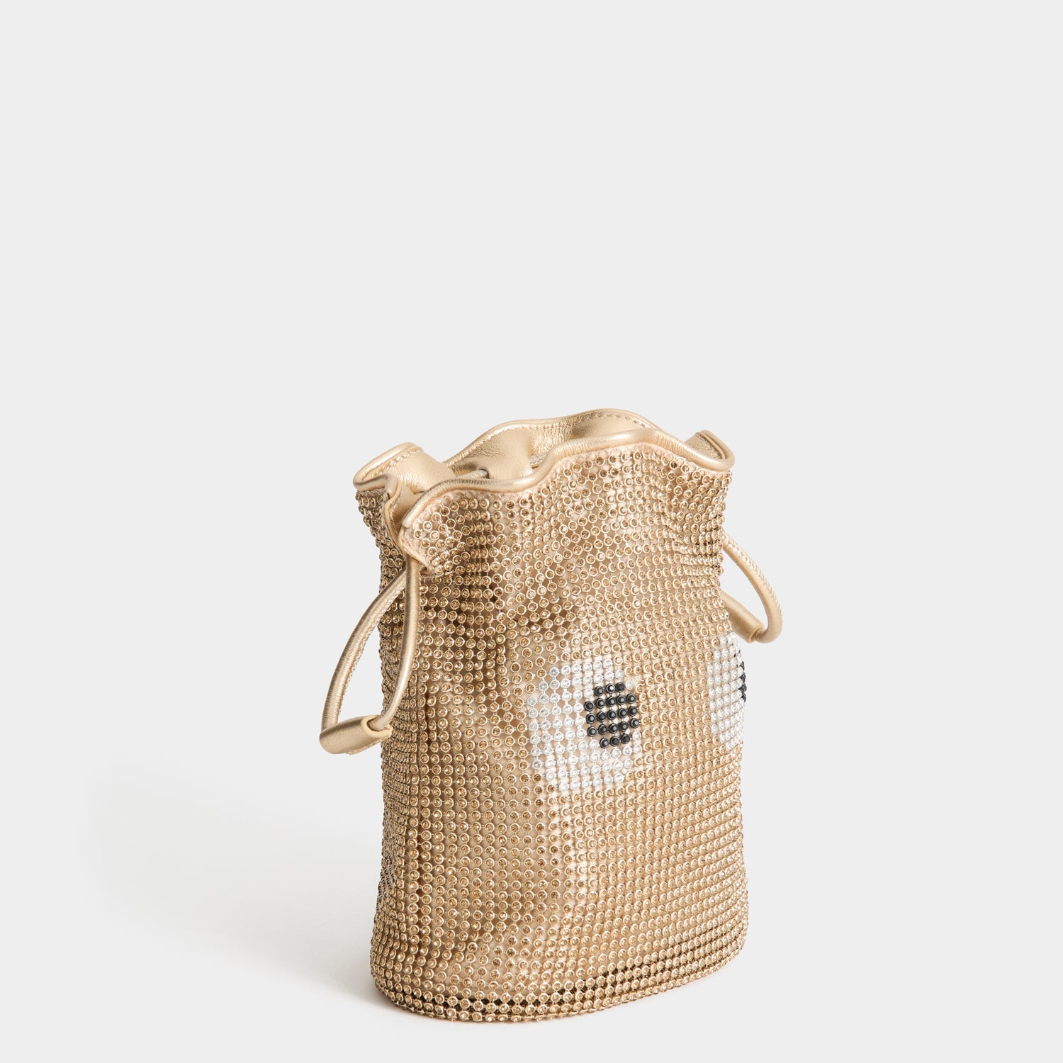Eyes Crystal Drawstring Pouch -

          
            Crystal Mesh in Gold -
          

          Anya Hindmarch US
