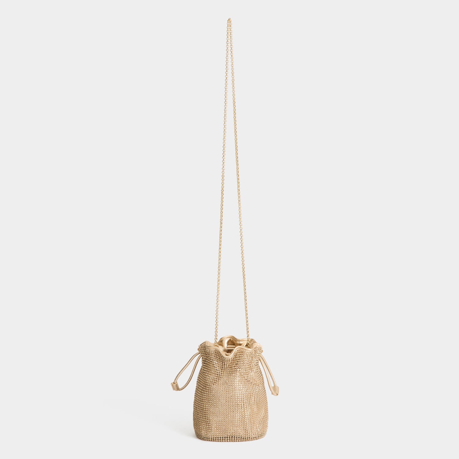 Eyes Crystal Drawstring Pouch -

          
            Crystal Mesh in Gold -
          

          Anya Hindmarch US
