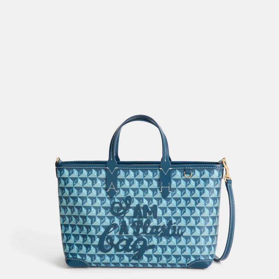 I Am A Plastic Bag XS Tote -

          
            Canvas in Petrol Blue -
          

          Anya Hindmarch US
