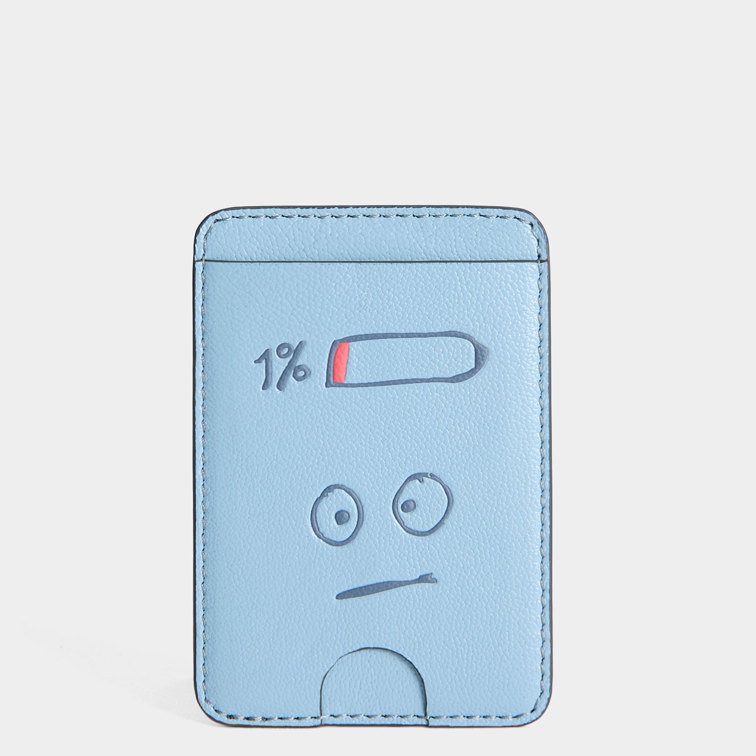 Scribble Magnetic Card Case -

          
            Calf Leather in School Blue -
          

          Anya Hindmarch US
