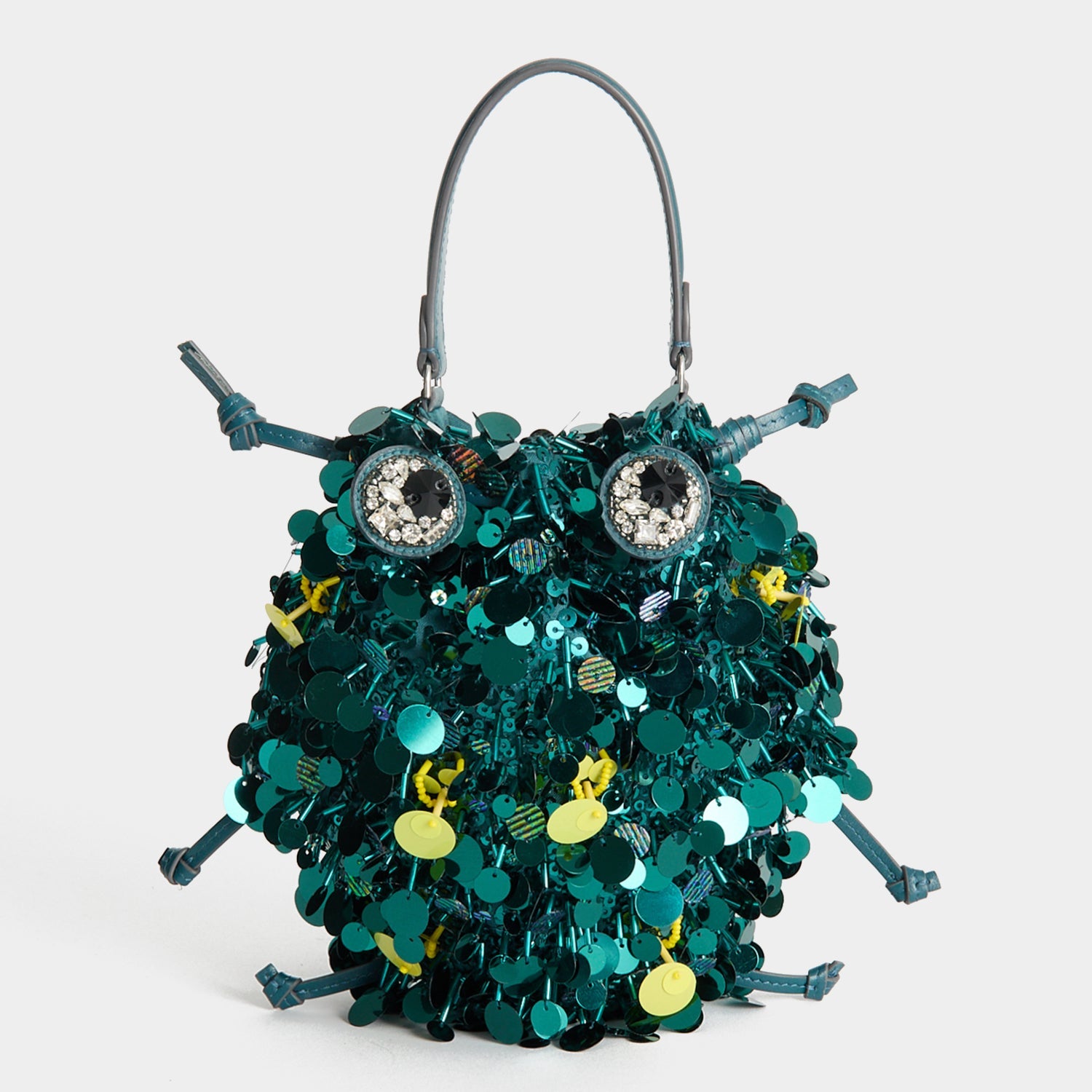 Beetle Sequins Cross-body -

          
            Sequins in Dark Teal green -
          

          Anya Hindmarch US
