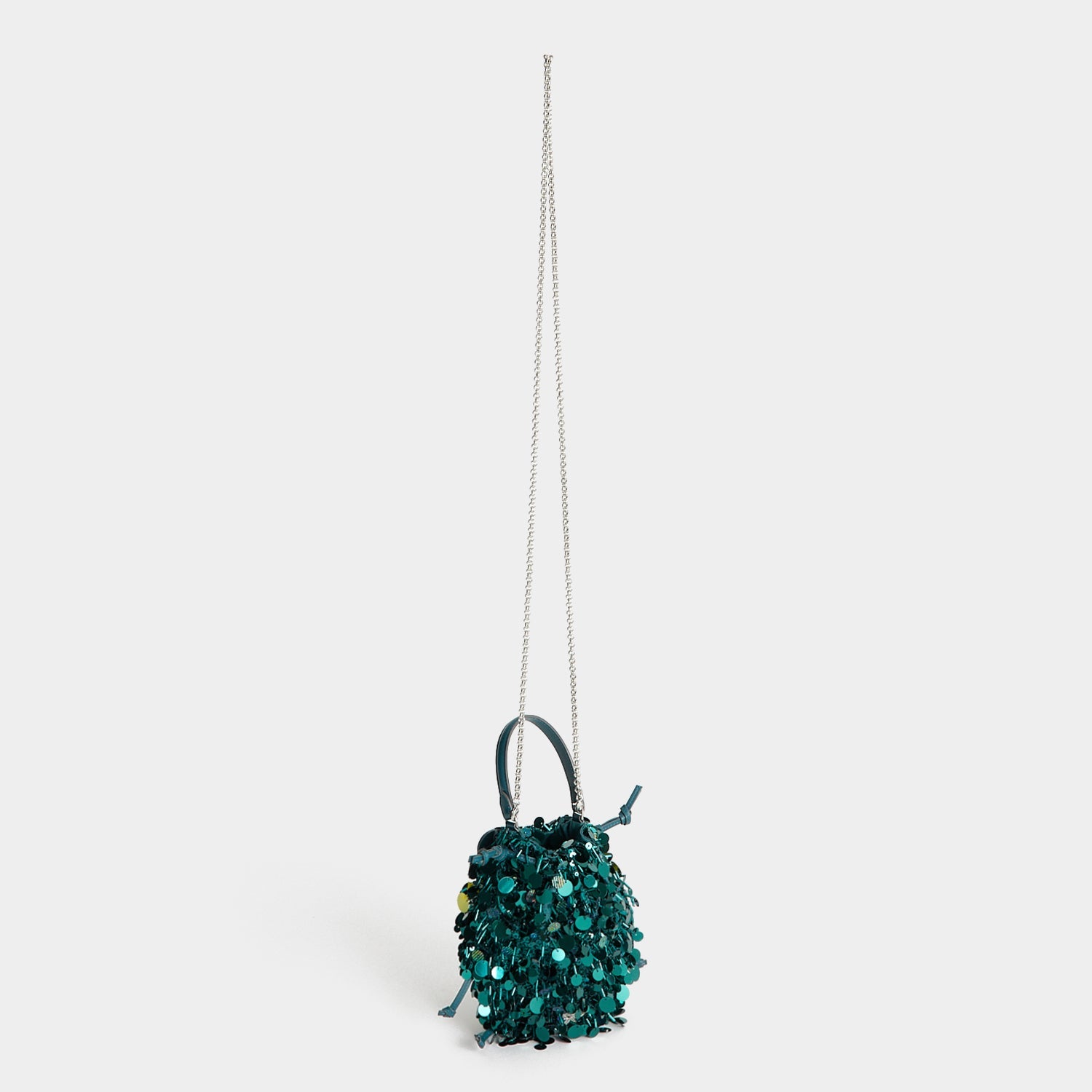 Beetle Sequins Cross-body -

          
            Sequins in Dark Teal green -
          

          Anya Hindmarch US
