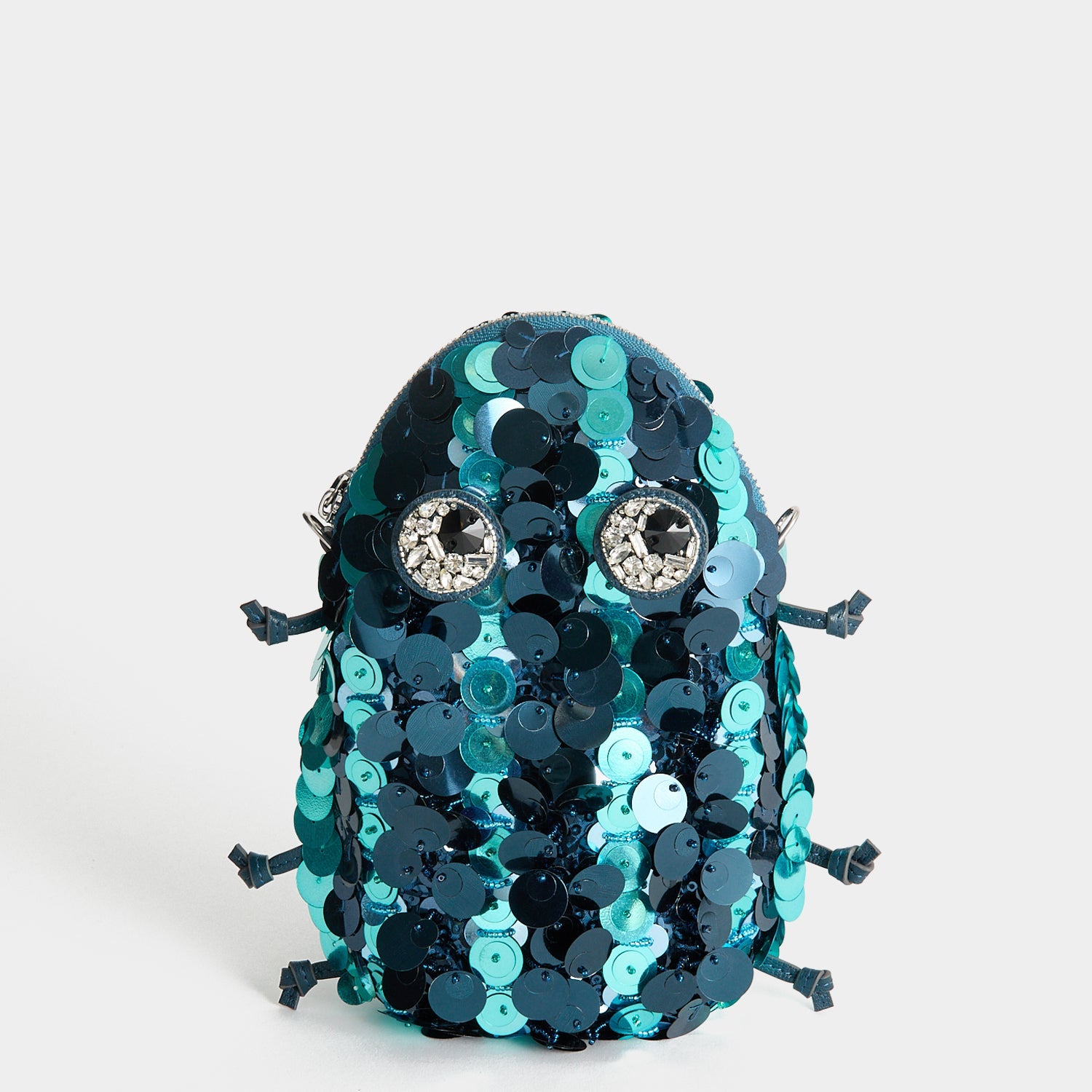 Embellished Bug Cross-body Pouch -

          
            Sequins in Petrol blue -
          

          Anya Hindmarch US
