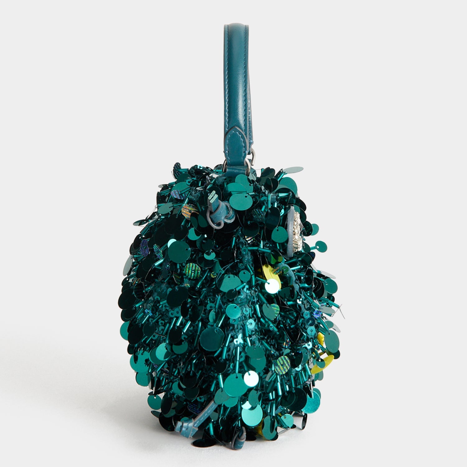 Beetle Sequins Cross-body -

          
            Sequins in Dark Teal green -
          

          Anya Hindmarch US
