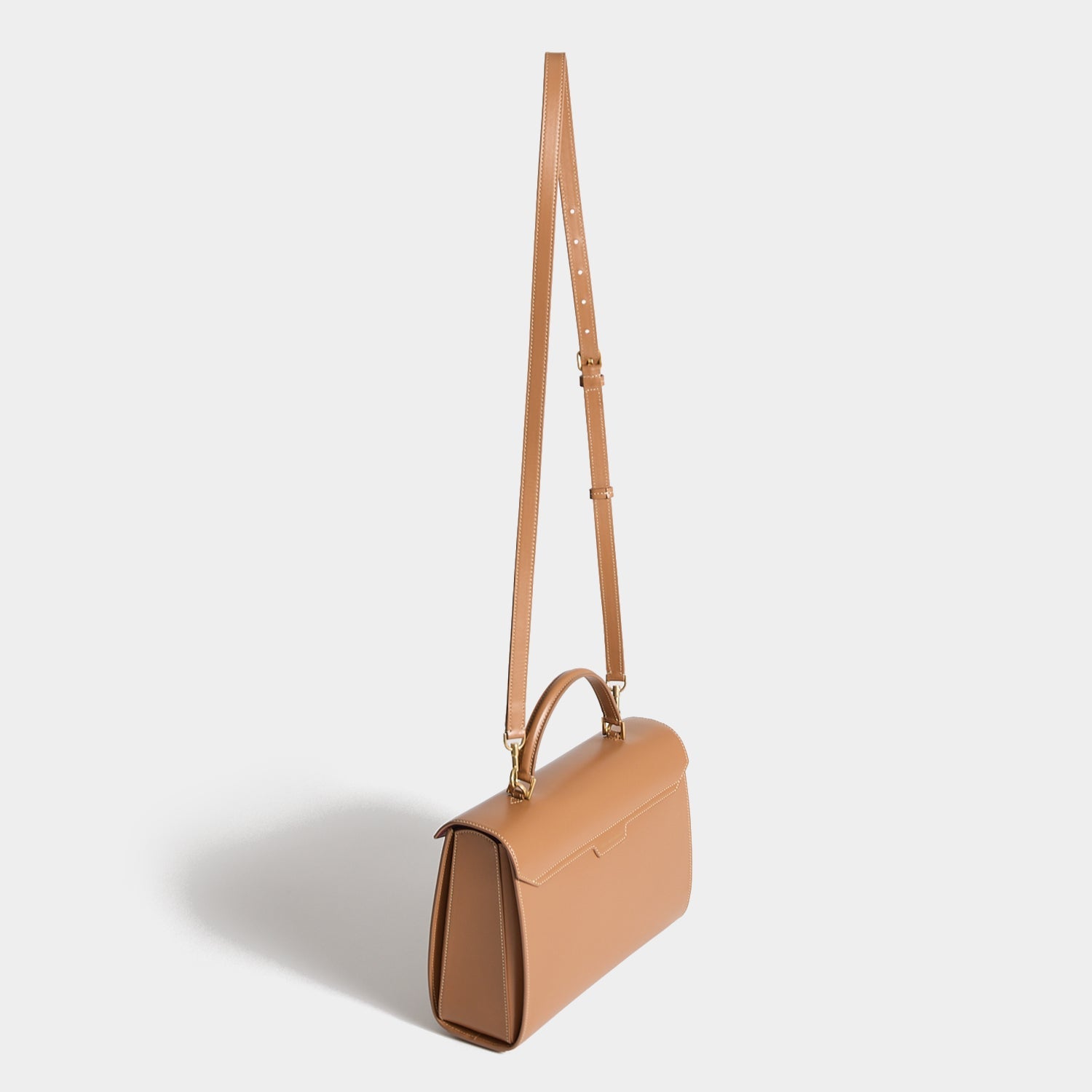 Mortimer Top Handle -

          
            Calf Leather in Pecan -
          

          Anya Hindmarch US
