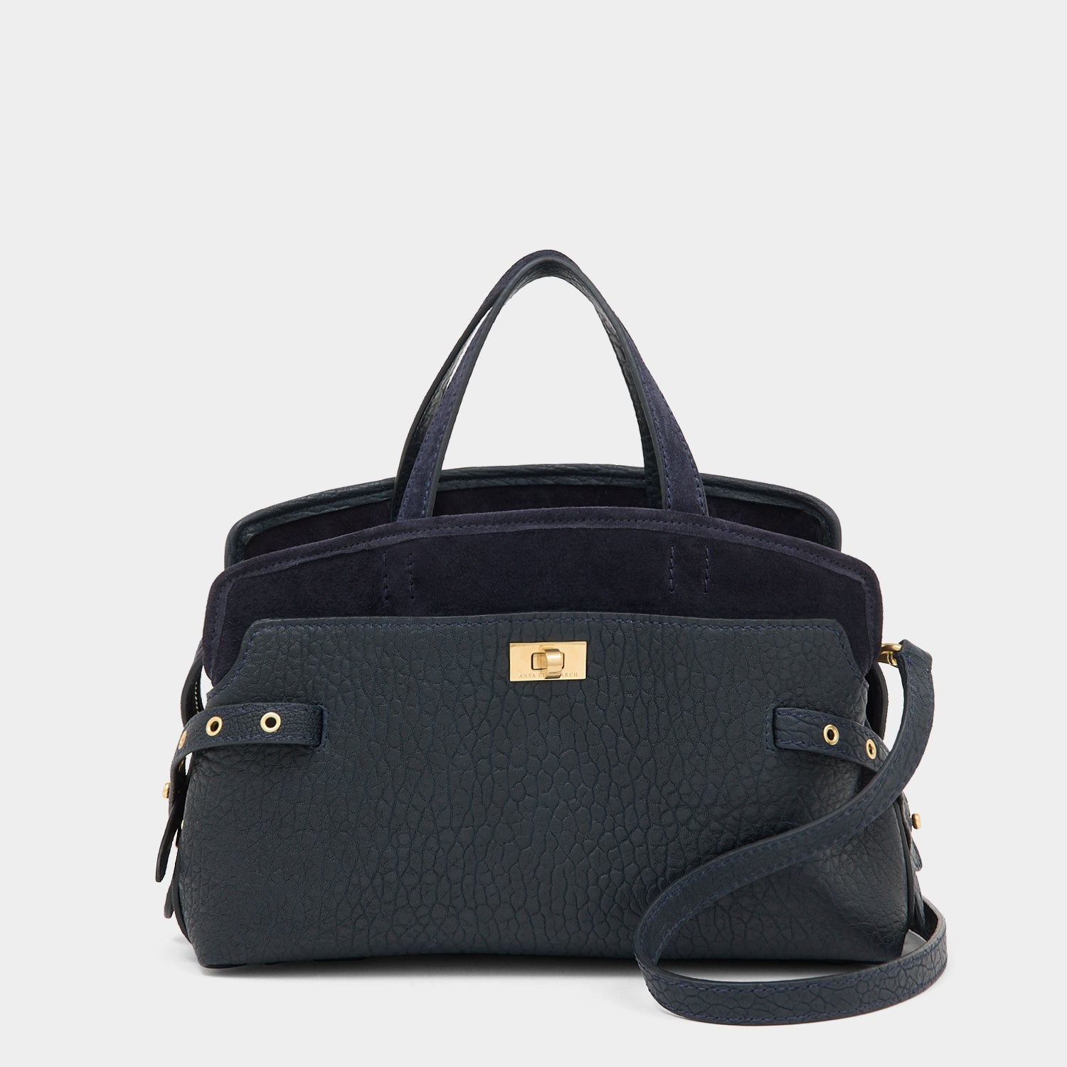 Wilson Eyelet Cross-body -

          
            Suede in Marine Blue -
          

          Anya Hindmarch US
