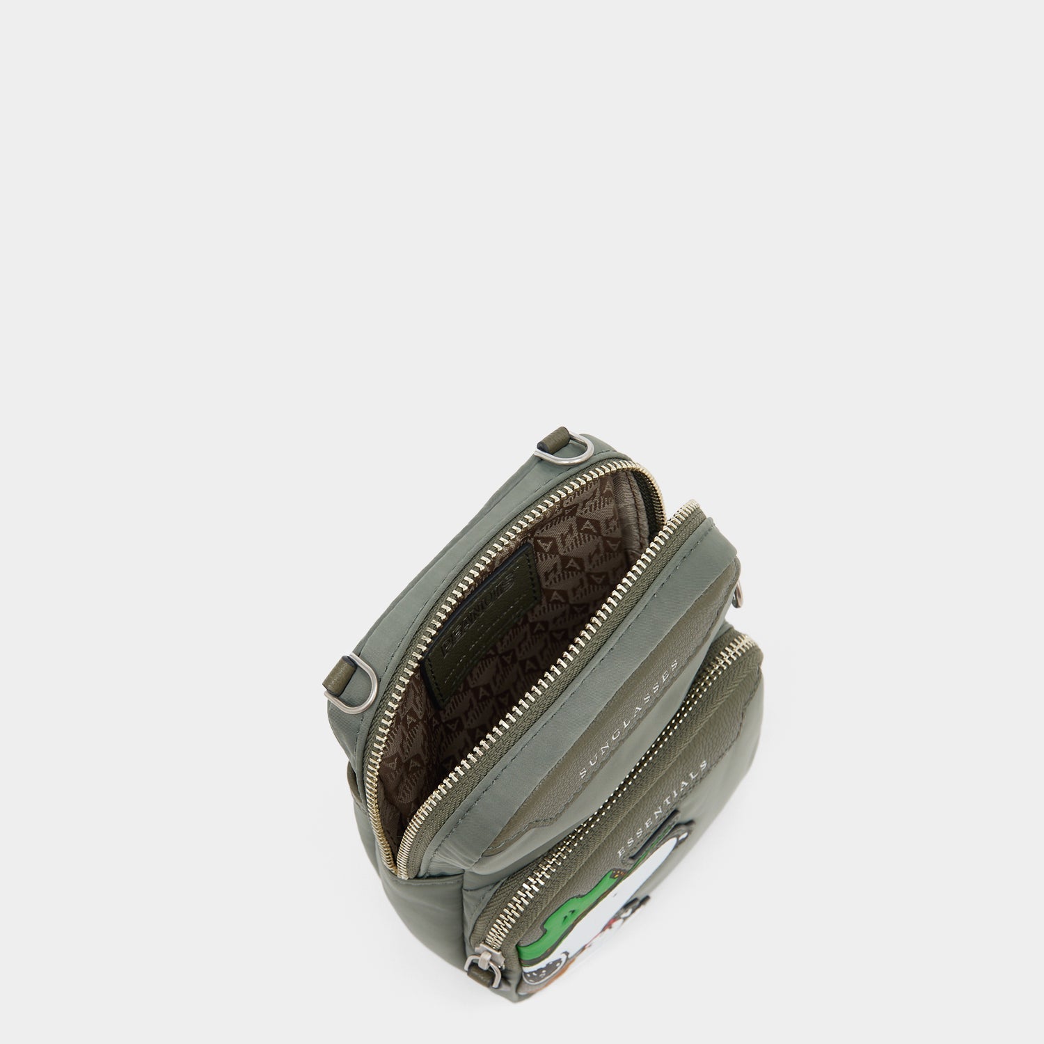 Peanuts Snoopy Essentials Cross-body -

          
            Recycled padded fabric in Fern Green -
          

          Anya Hindmarch US
