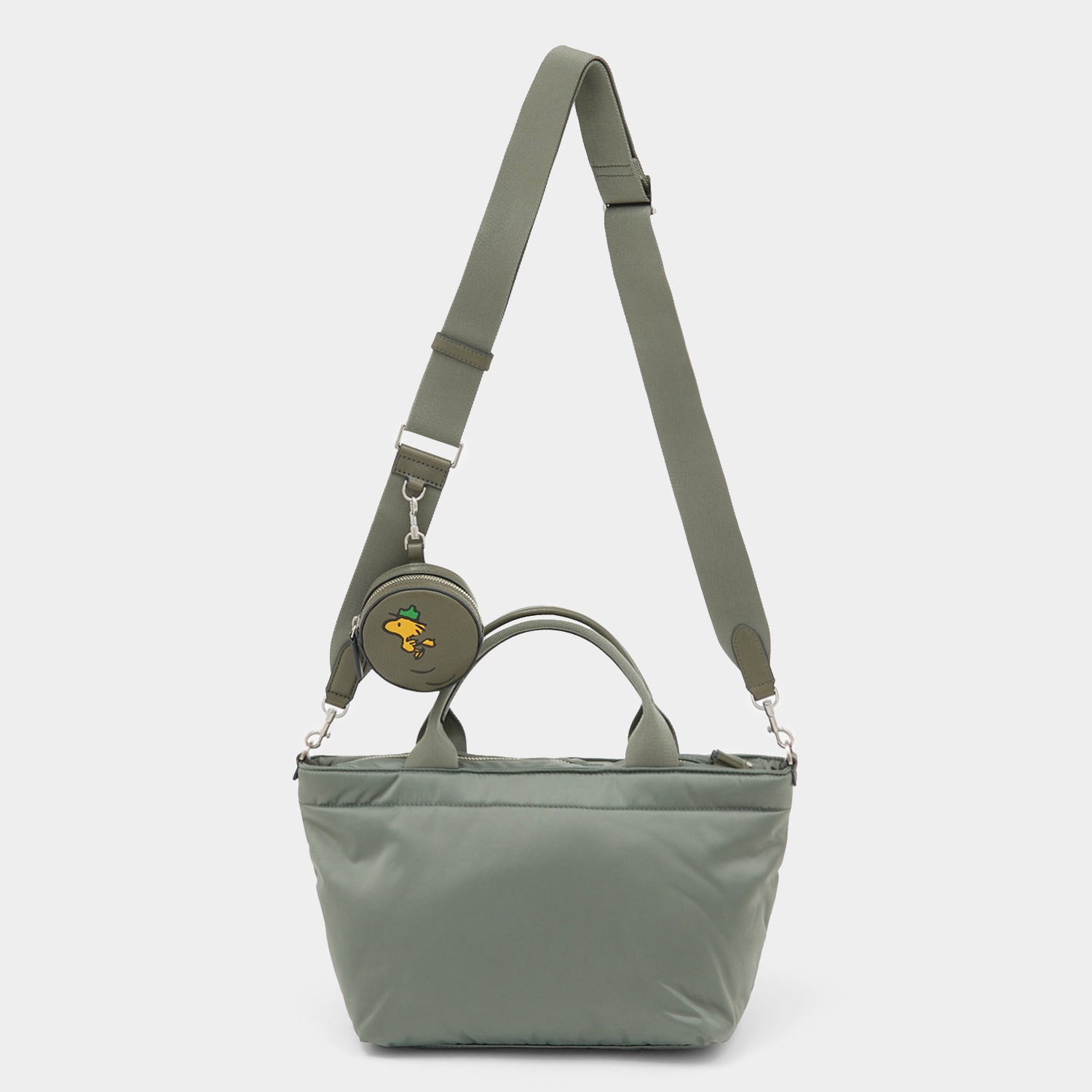 Peanuts Snoopy E/W Mini Tote -

          
            Recycled padded fabric in Fern Green -
          

          Anya Hindmarch US
