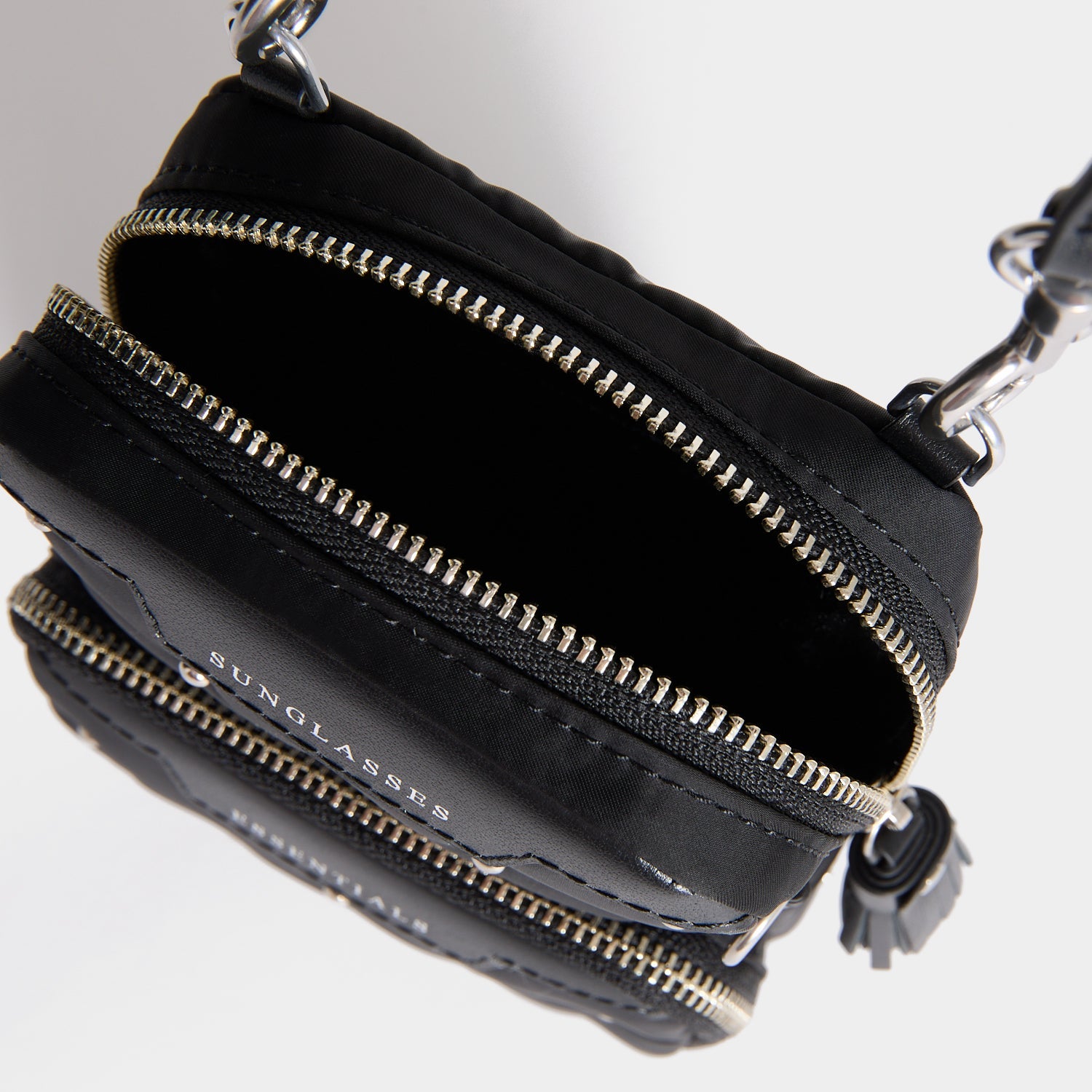 Studs Essentials Cross-body -

          
            Recycled Satin/Calf Leather in Black -
          

          Anya Hindmarch US
