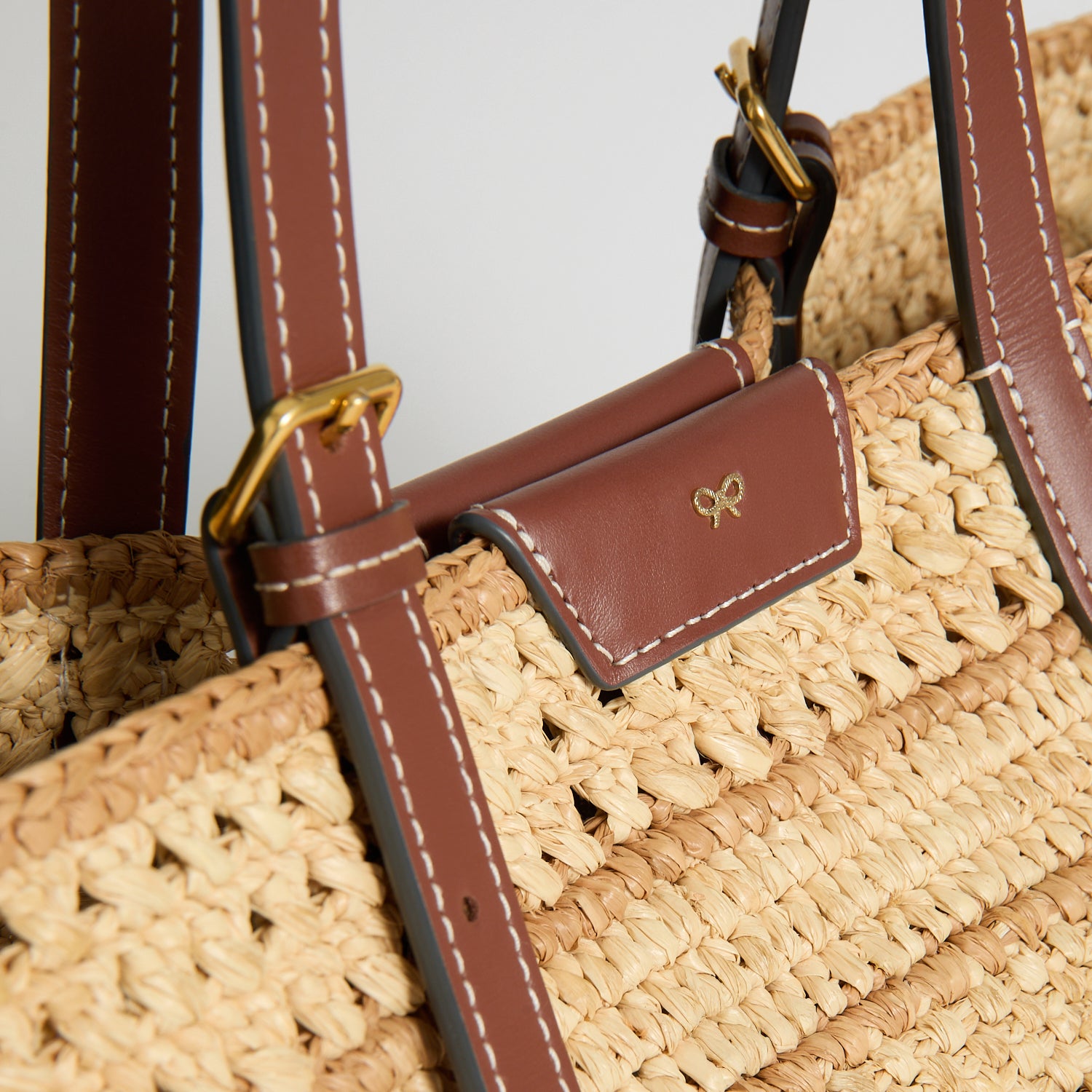 ANYA HINDMARCH リボン柄モノグラム　ボストンバッグ ANYA HINDMARCH アニヤハインドマーチ ボストンバッグ グレー