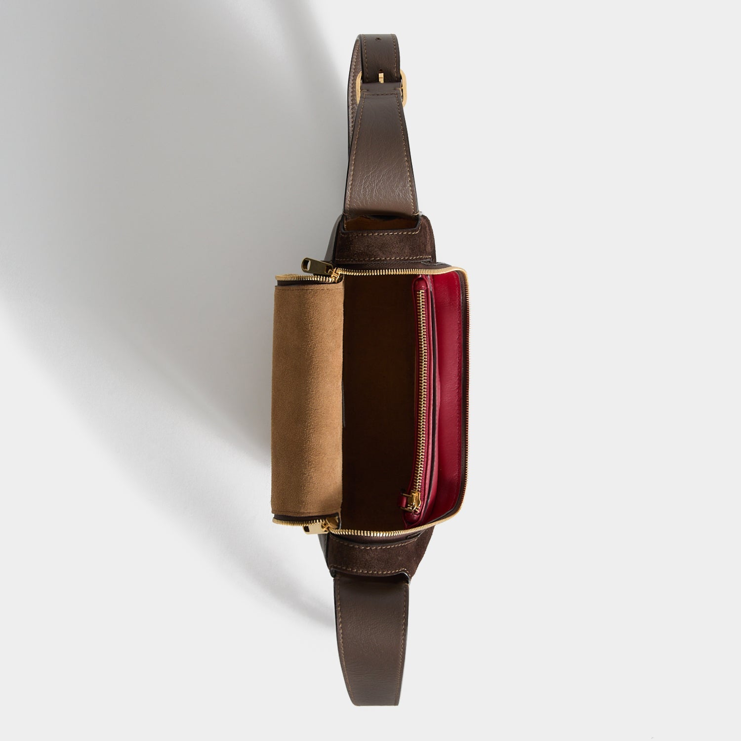 Vere Cross-body -

          
            Suede/Calf Leather in Truffle -
          

          Anya Hindmarch US
