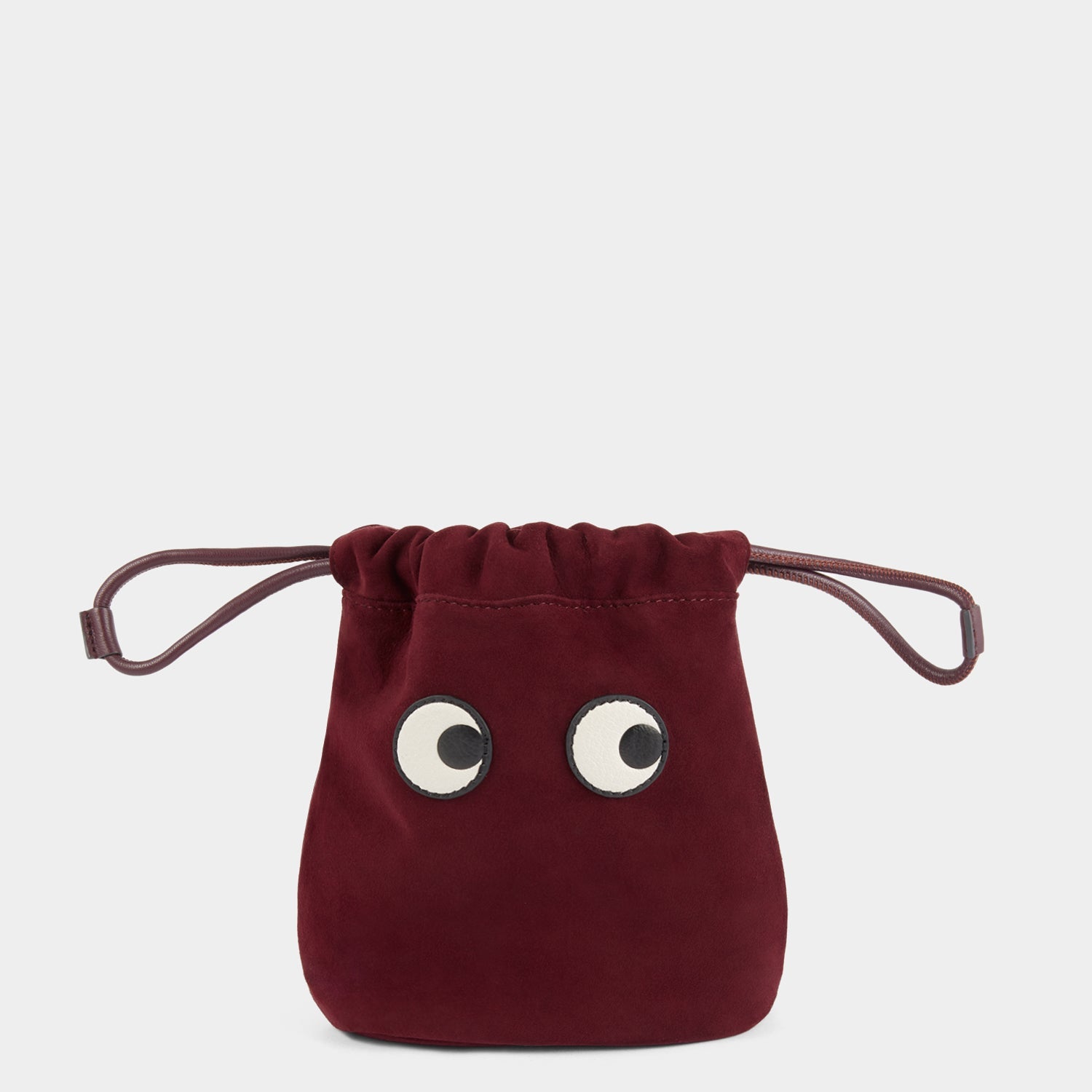 Eyes Drawstring Pouch -

                  
                    Kid Suede in Burgundy -
                  

                  Anya Hindmarch US
