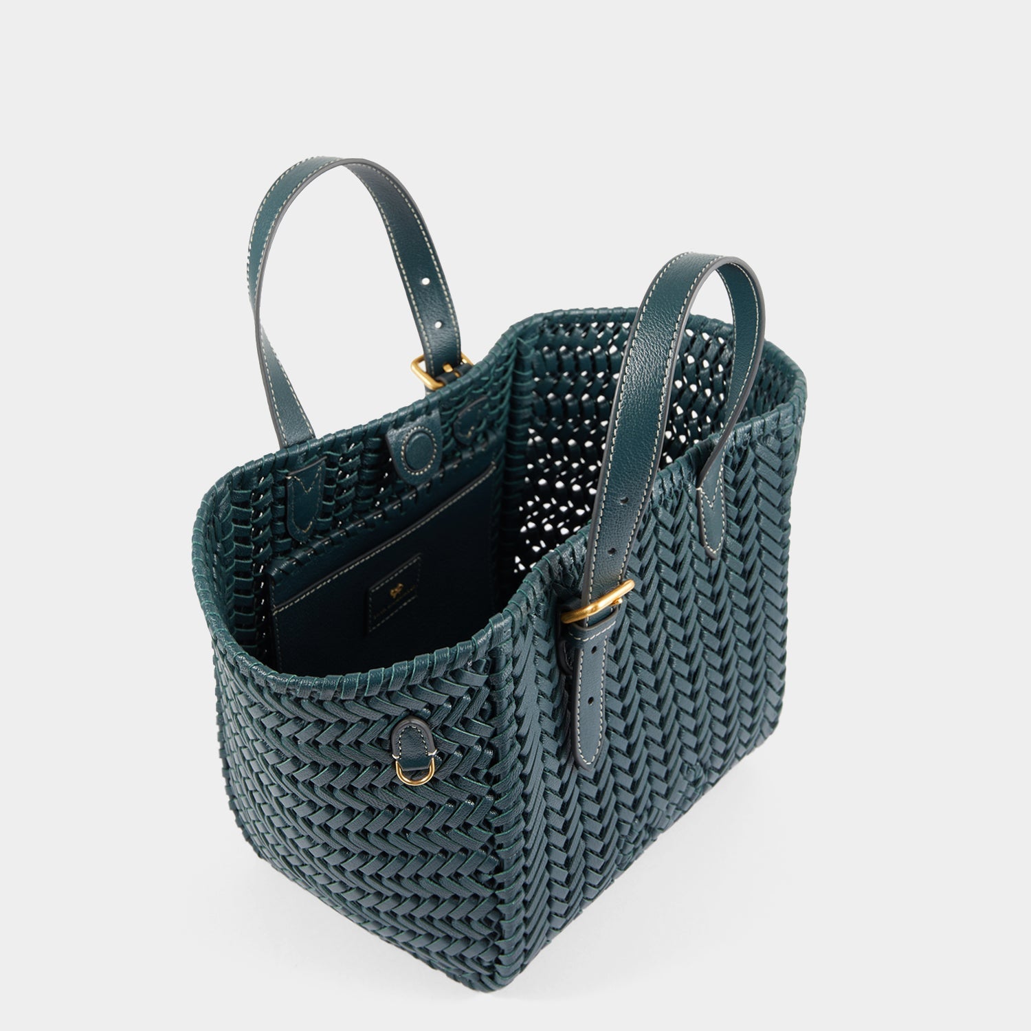 Neeson Small Square Tote -

                  
                    Capra Leather in Dark Holly -
                  

                  Anya Hindmarch US
