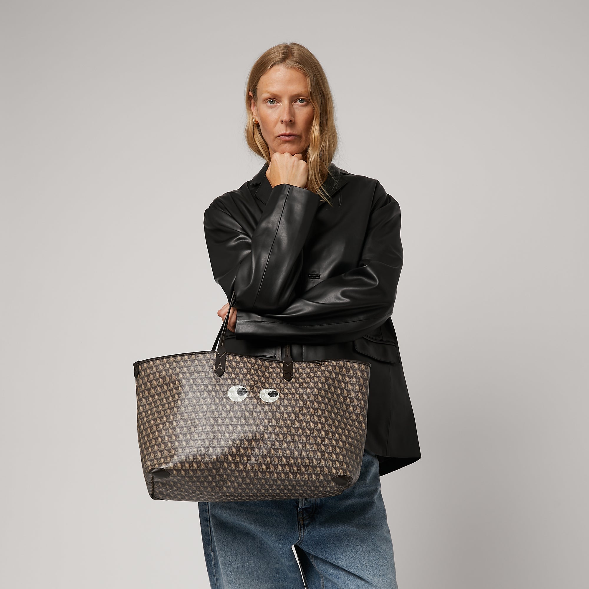 I Am A Plastic Bag Eyes Tote -

                  
                    Recycled Canvas in Truffle -
                  

                  Anya Hindmarch US

