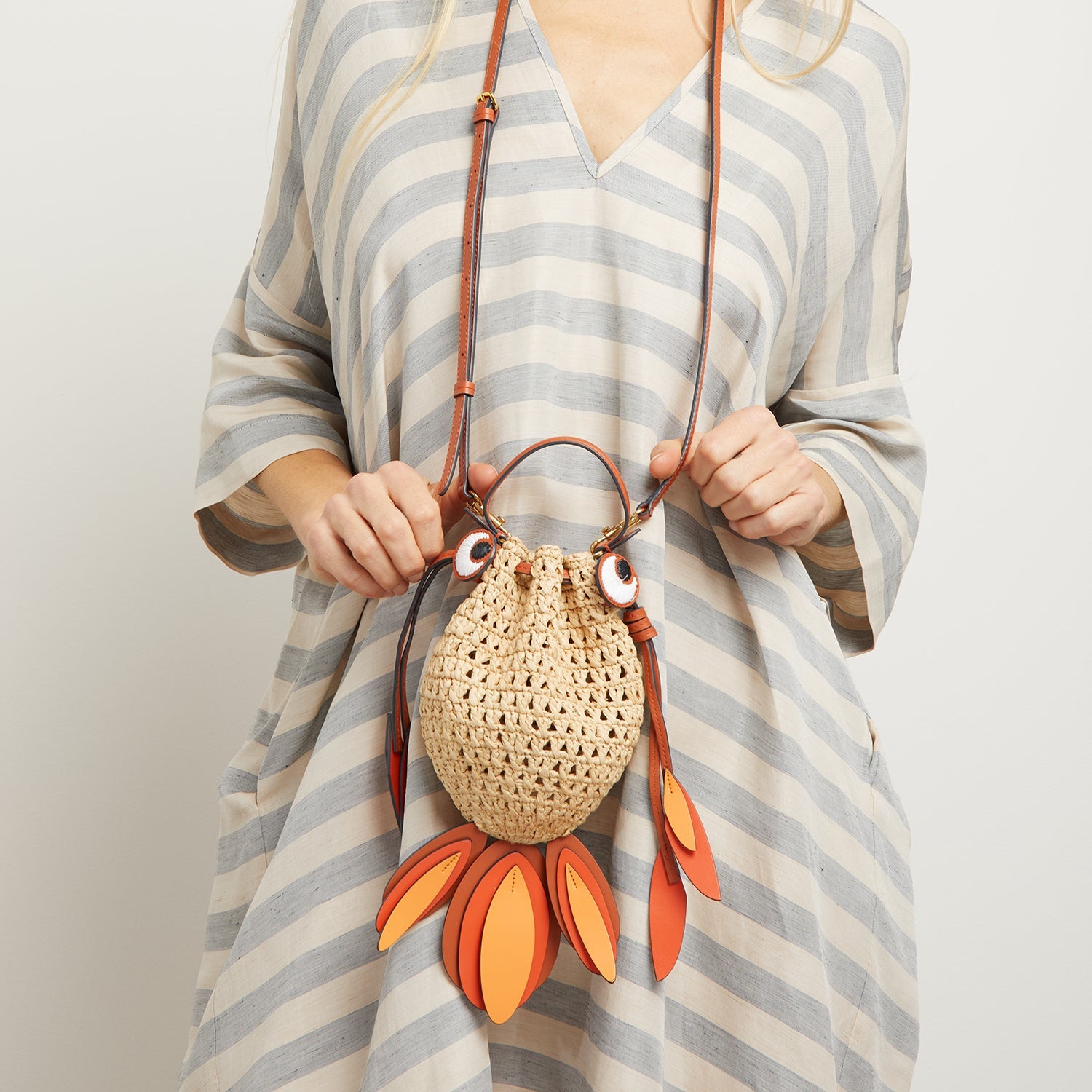 Raffia Goldfish Mini Cross-body -

                  
                    Natural Raffia With in Natural And Clementine Eco Leather -
                  

                  Anya Hindmarch US
