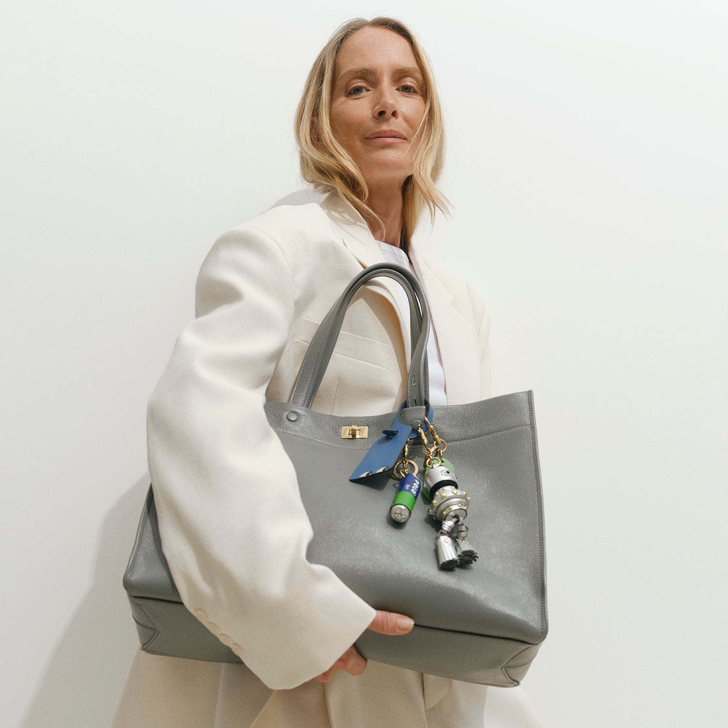 Mortimer Tote -

          
            Calf Leather in Shadow Grey -
          

          Anya Hindmarch US
