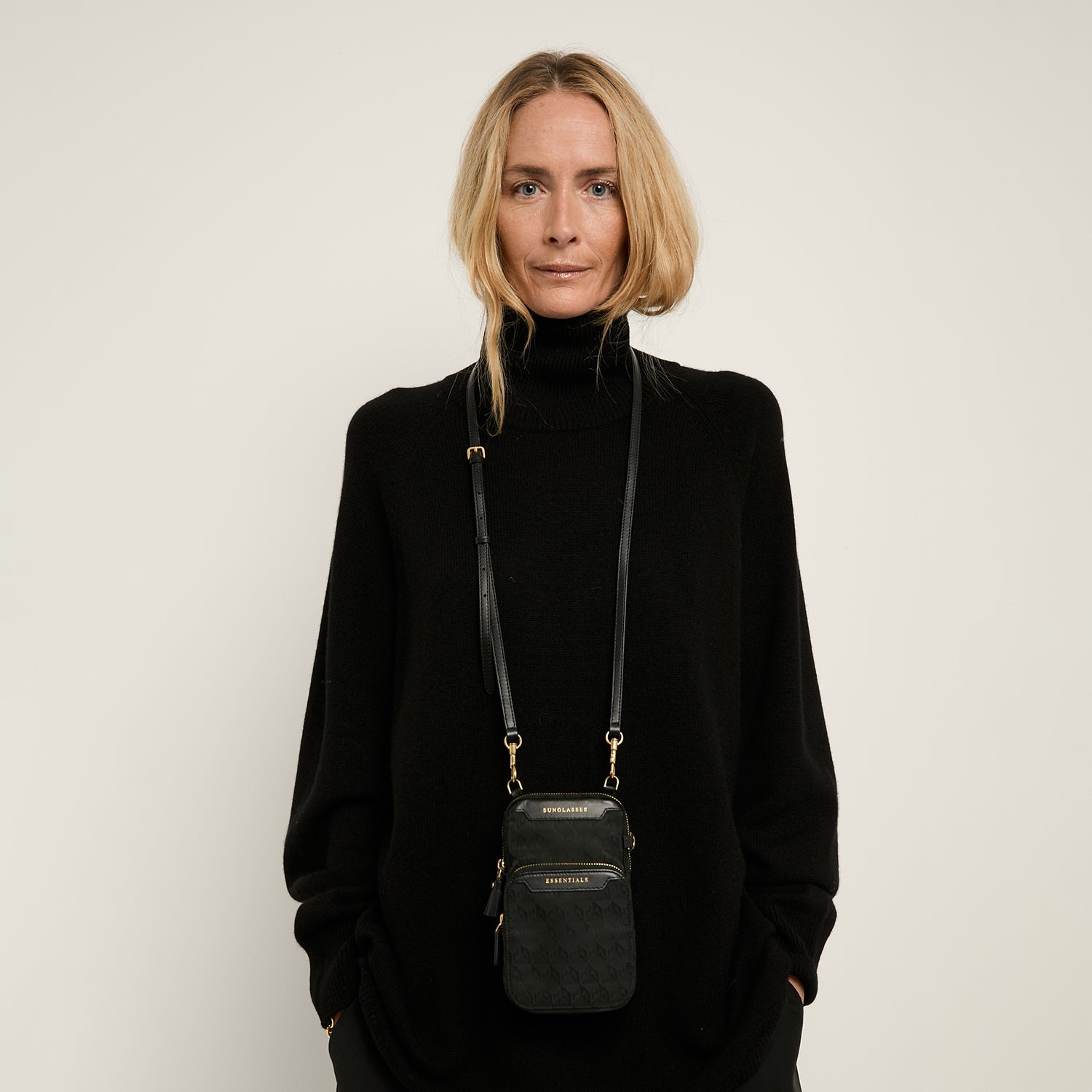 Logo Essentials Cross-body -

          
            Jacquard Nylon in Black -
          

          Anya Hindmarch US
