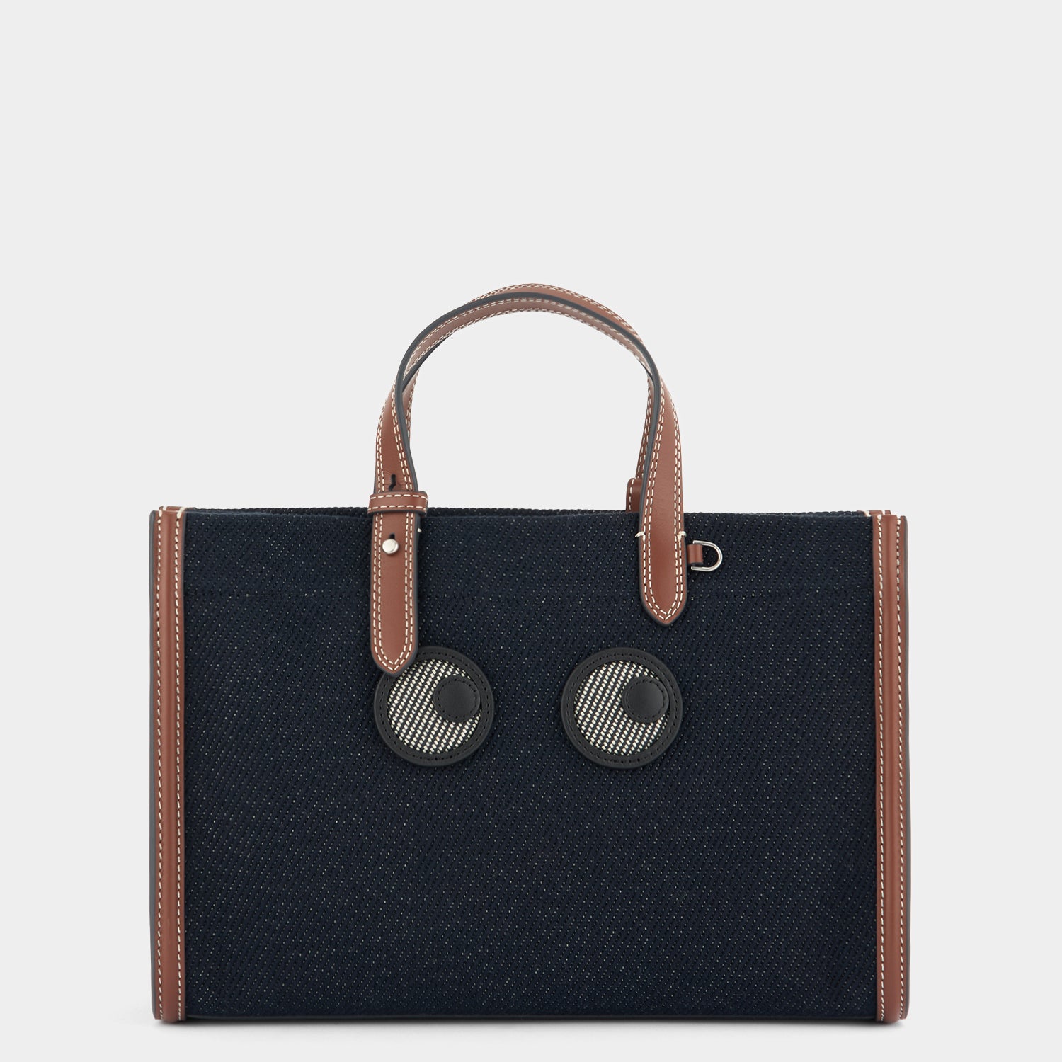 Mini E/W Eyes Tote -

          
            Cotton Drill in Navy -
          

          Anya Hindmarch US
