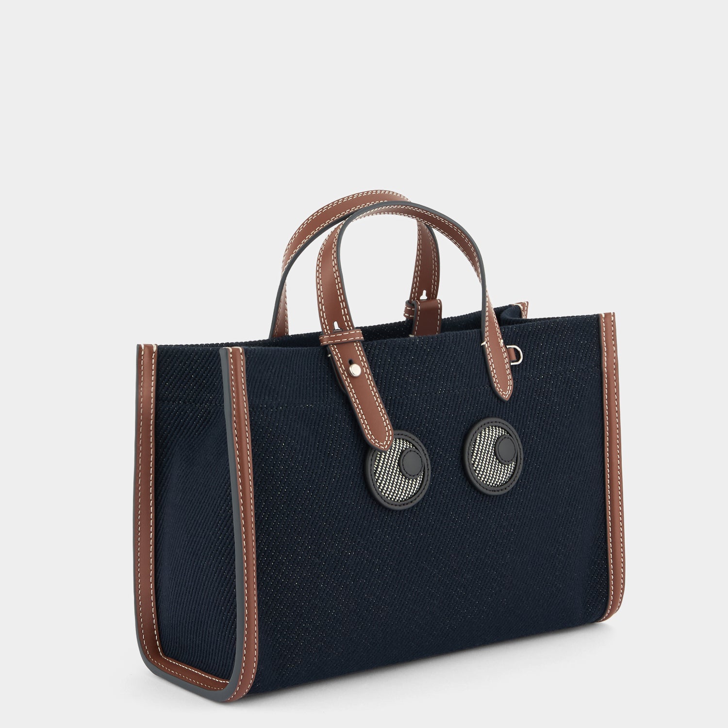 Mini E/W Eyes Tote -

          
            Cotton Drill in Navy -
          

          Anya Hindmarch US
