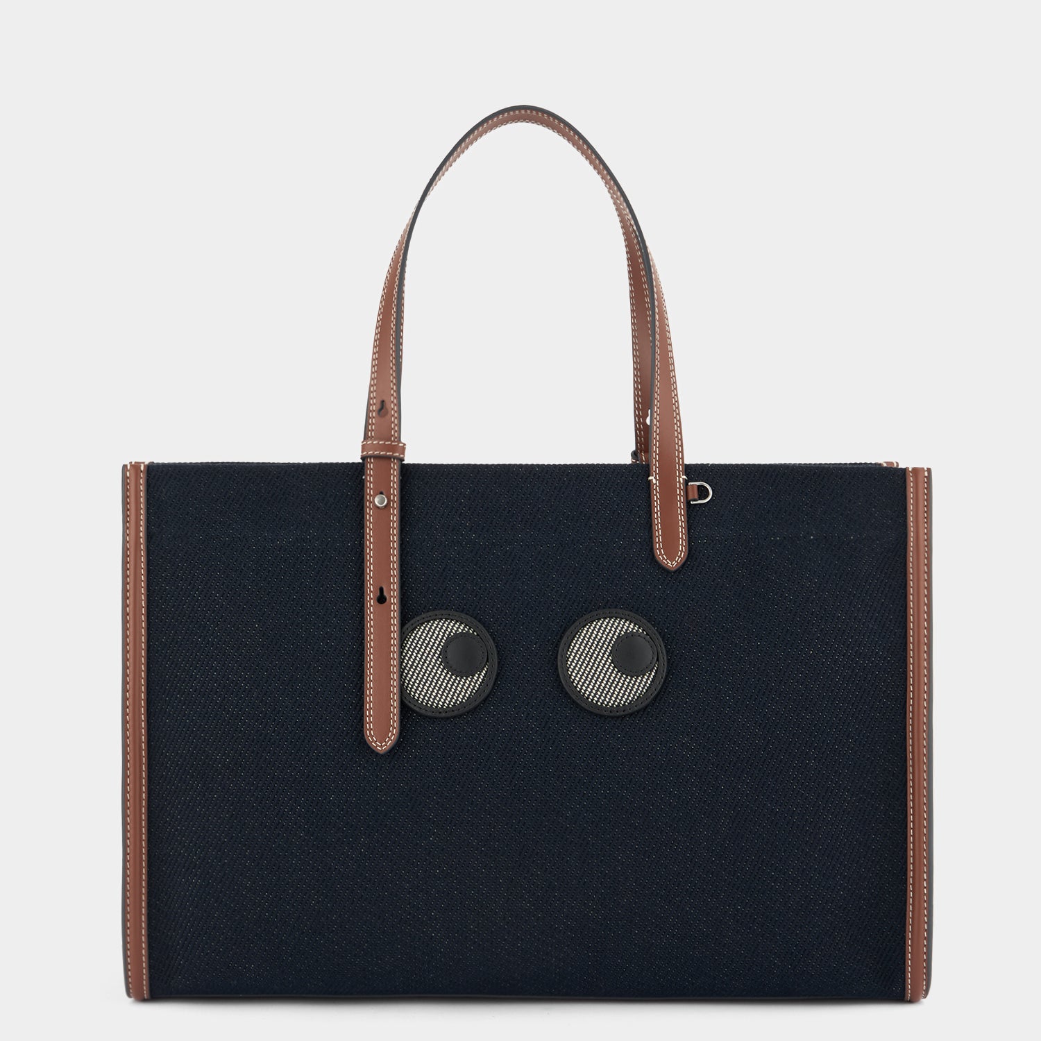 E/W Eyes Tote -

          
            Cotton Drill in Navy -
          

          Anya Hindmarch US
