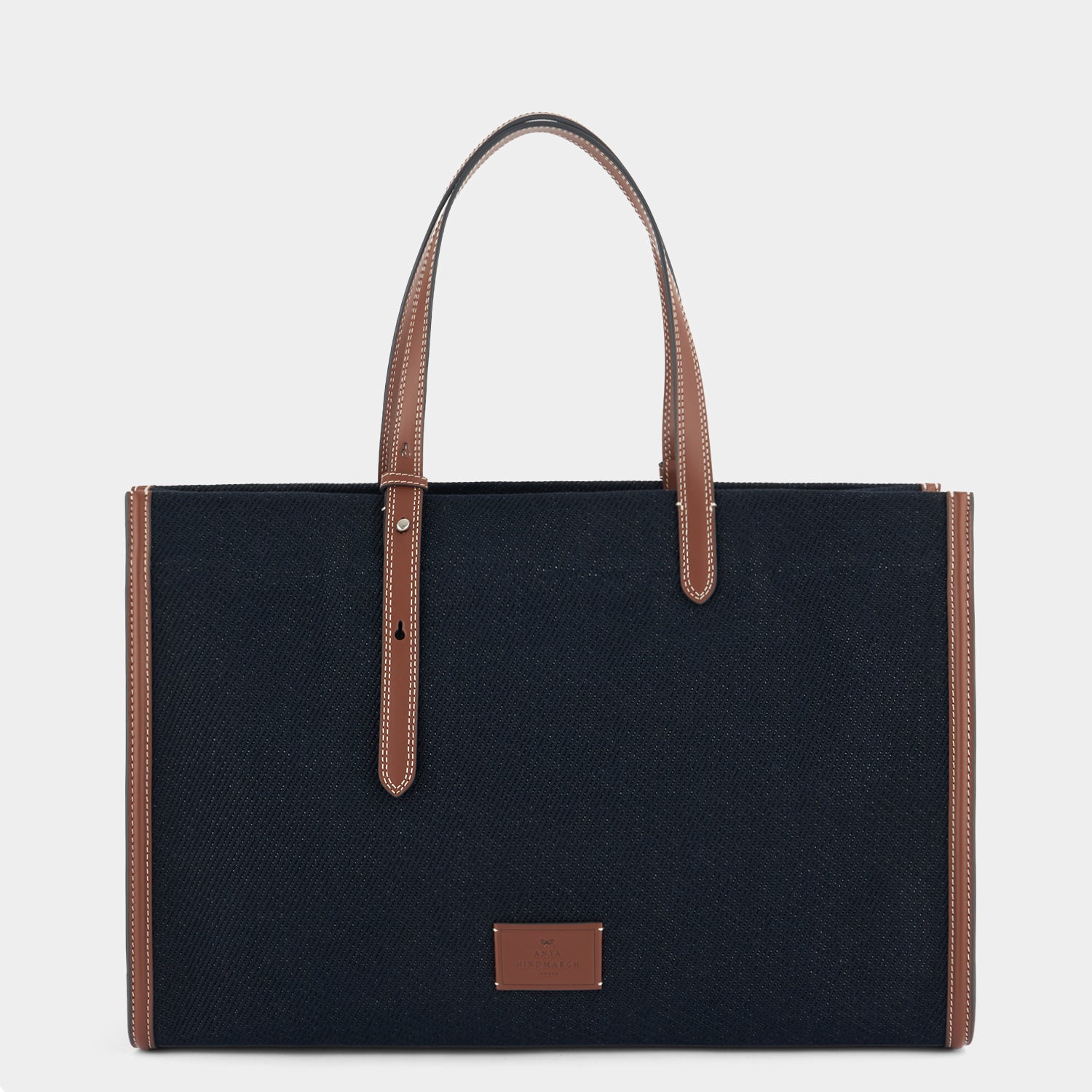 E/W Eyes Tote -

          
            Cotton Drill in Navy -
          

          Anya Hindmarch US
