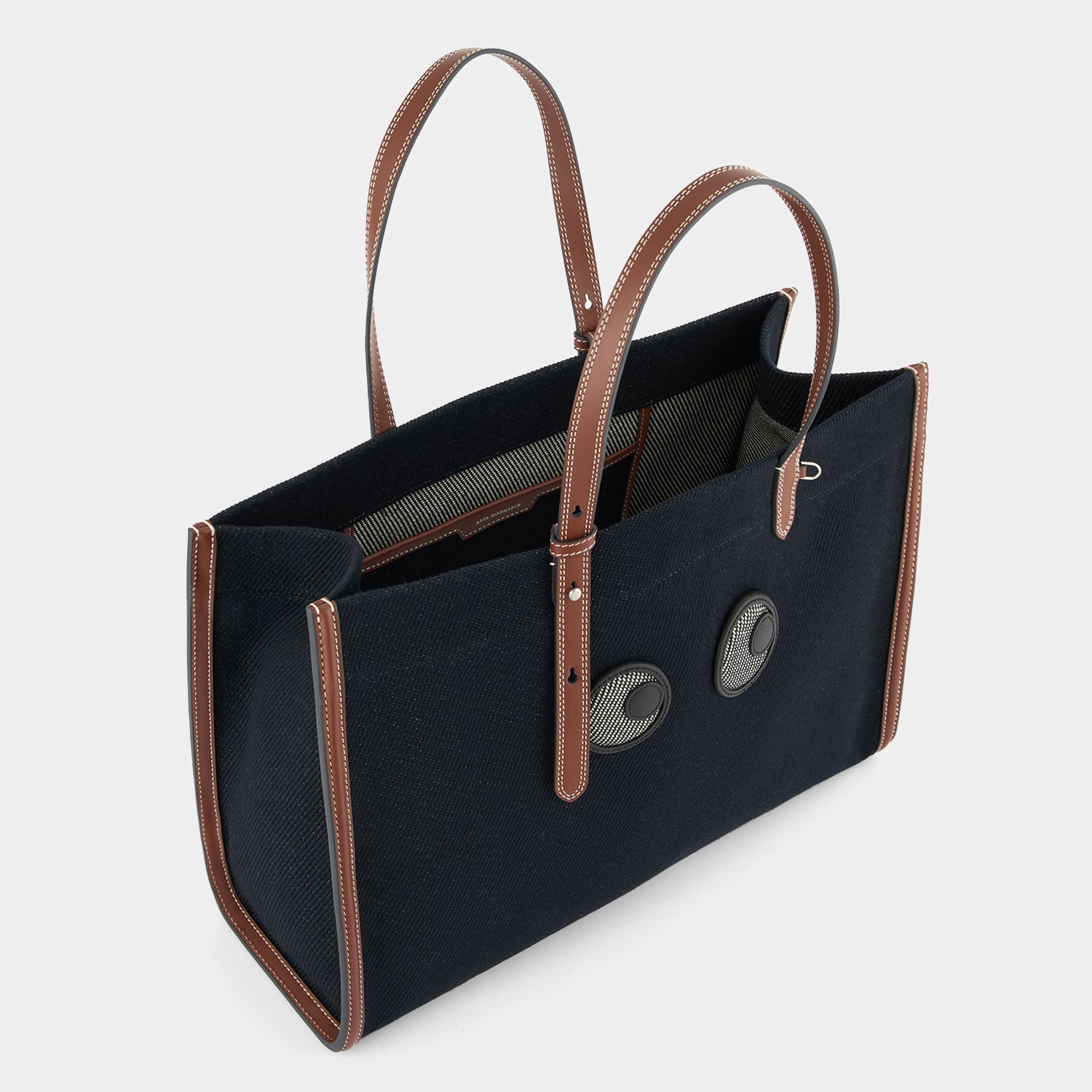 E/W Eyes Tote -

          
            Cotton Drill in Navy -
          

          Anya Hindmarch US
