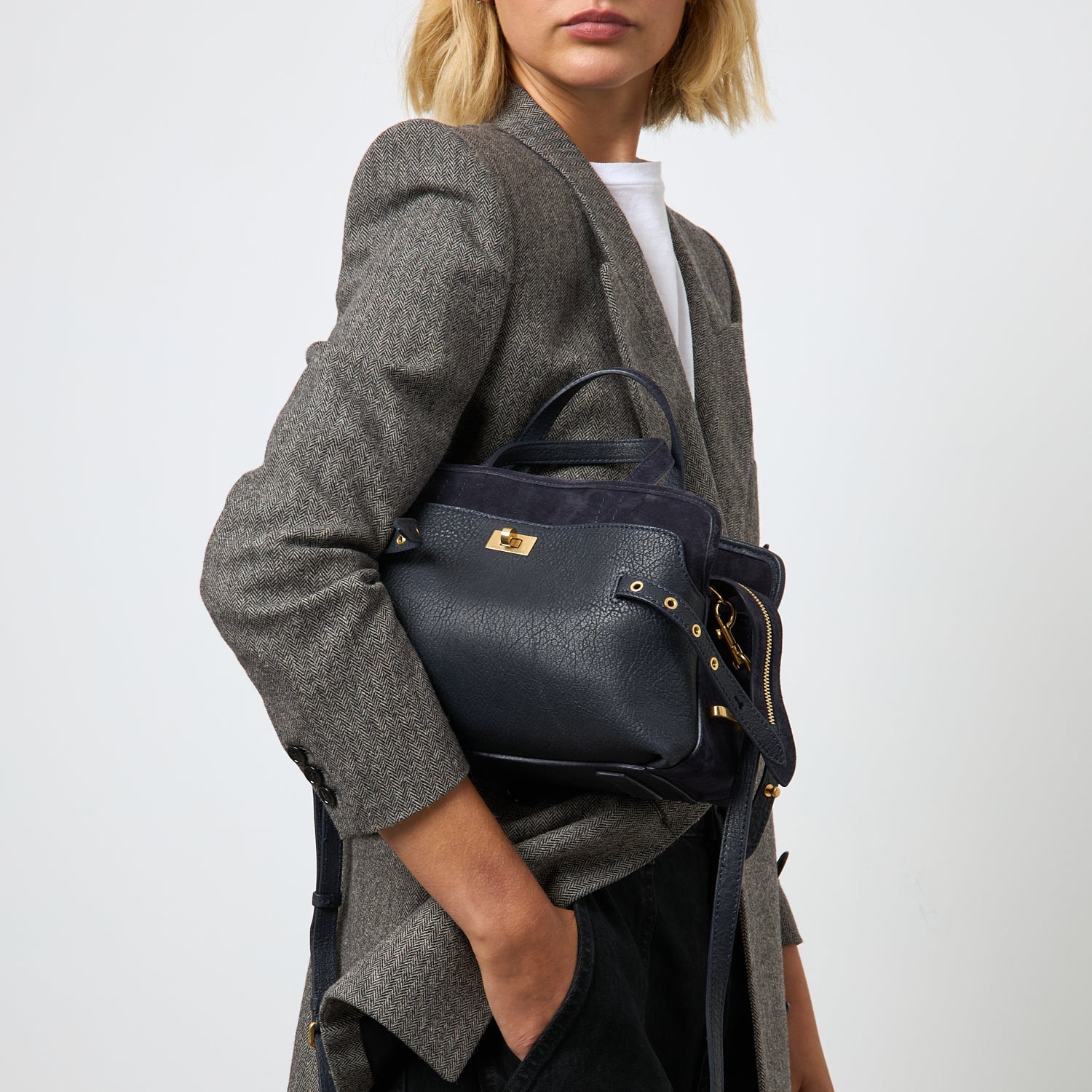 Wilson Eyelet Cross-body -

          
            Suede in Marine Blue -
          

          Anya Hindmarch US
