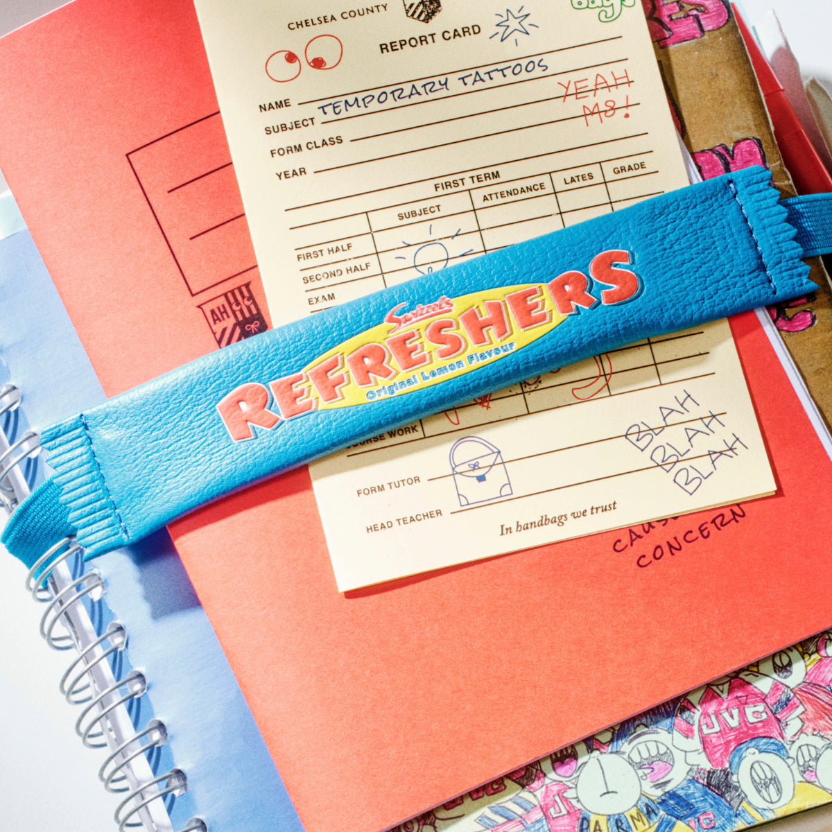 Anya Brands Refreshers Pen Case Bookmark -

          
            Calf Leather in Sea Blue -
          

          Anya Hindmarch US
