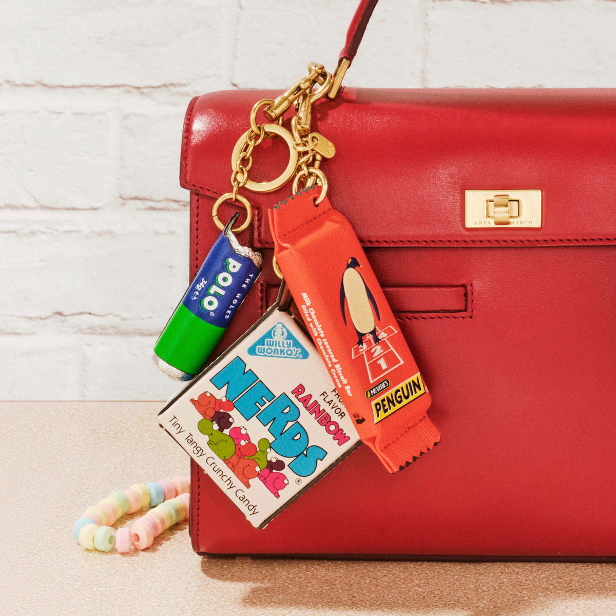 Anya Brands Nerds Charm -

          
            Calf Leather in Chalk White -
          

          Anya Hindmarch US
