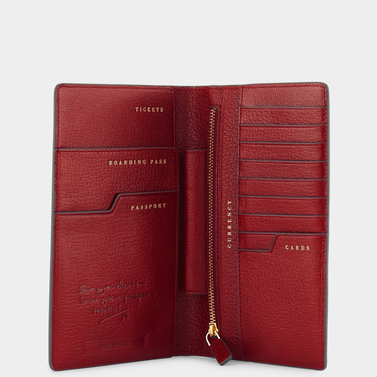 Bespoke Travel Wallet -

          
            Capra in Red -
          

          Anya Hindmarch US
