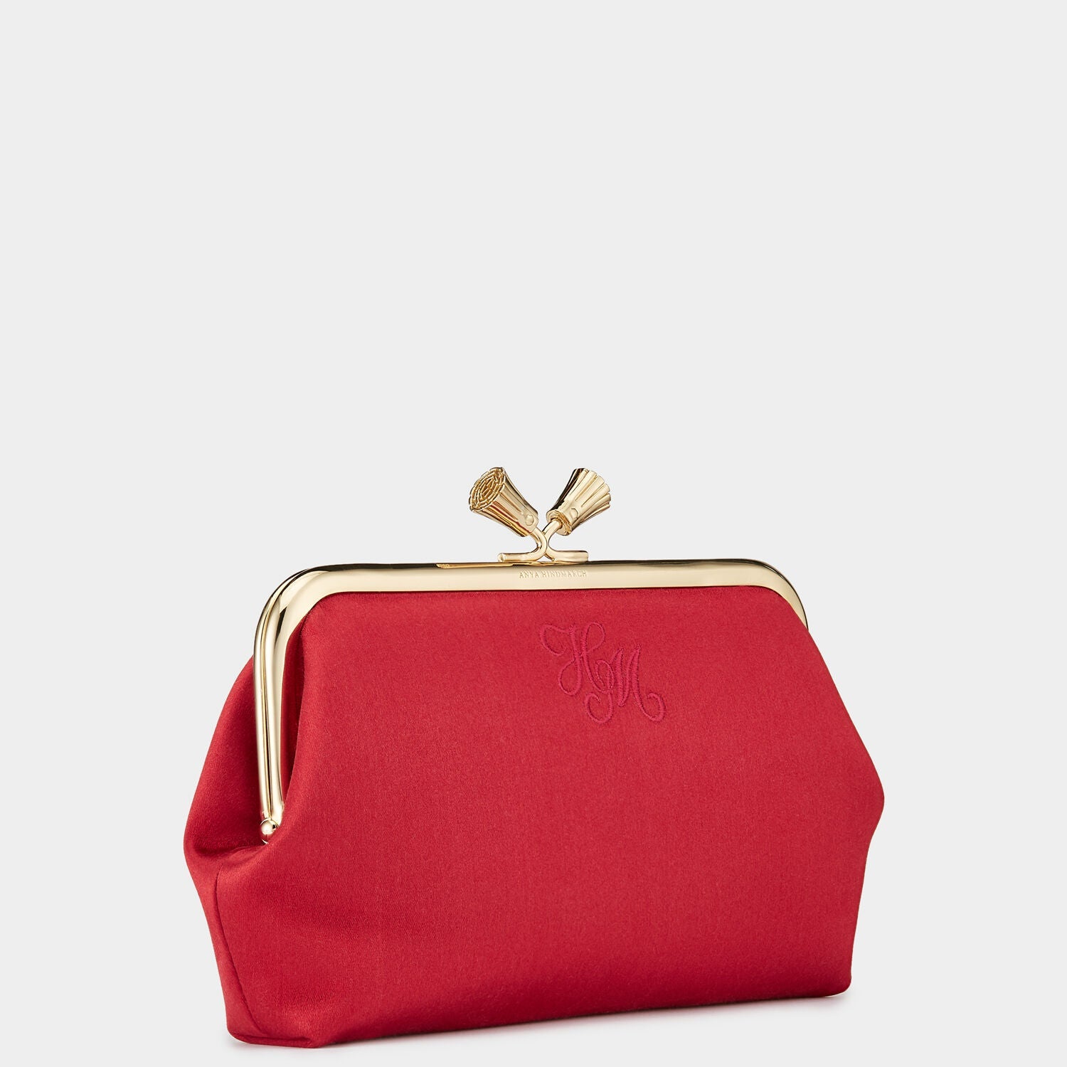 Bespoke Maud Tassel Clutch -

          
            Satin in Red -
          

          Anya Hindmarch US
