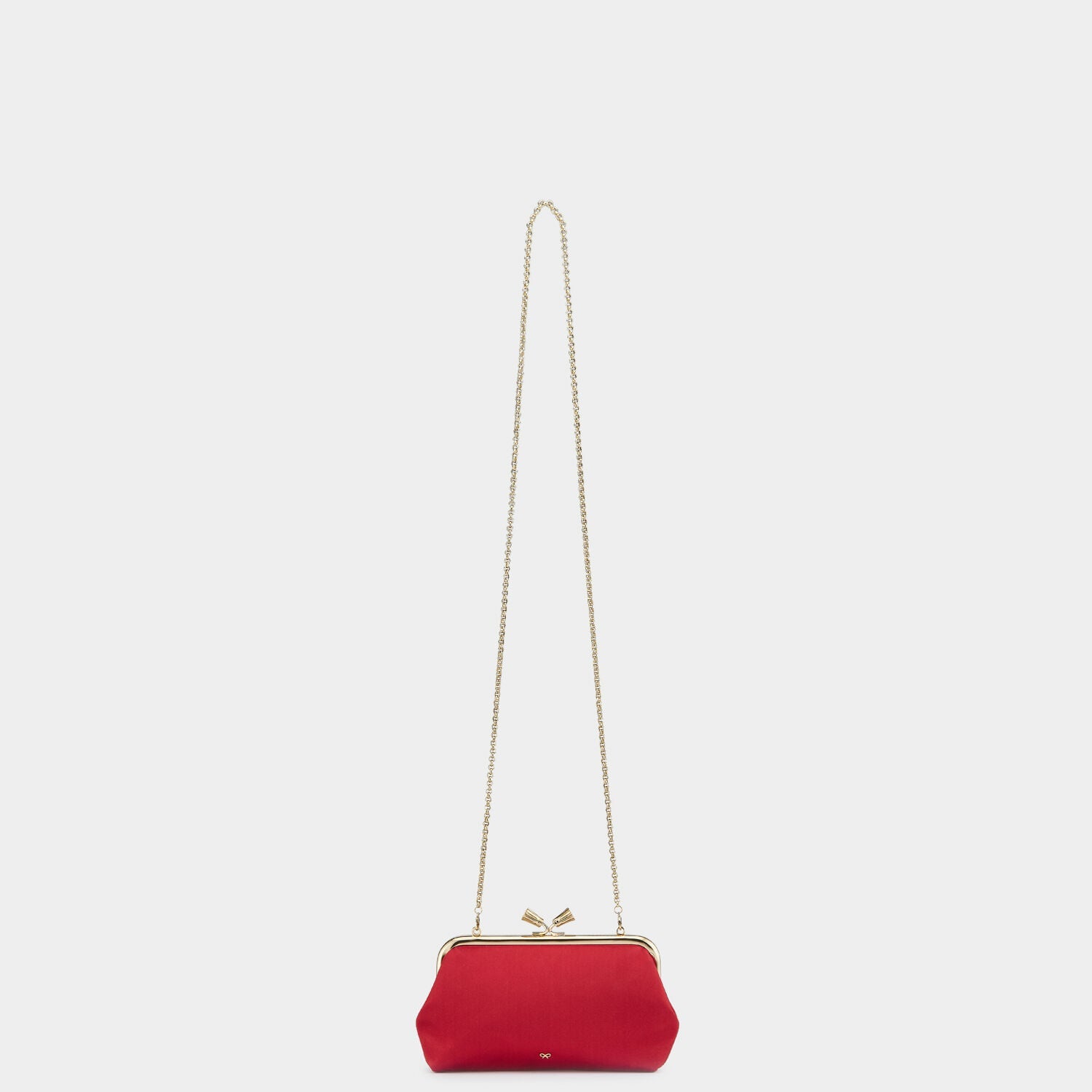 Bespoke Maud Tassel Clutch -

          
            Satin in Red -
          

          Anya Hindmarch US
