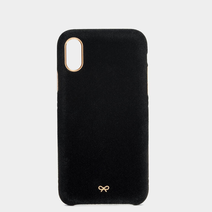 Velvet iPhone X/XS Case -

          
            Velvet in Black -
          

          Anya Hindmarch US
