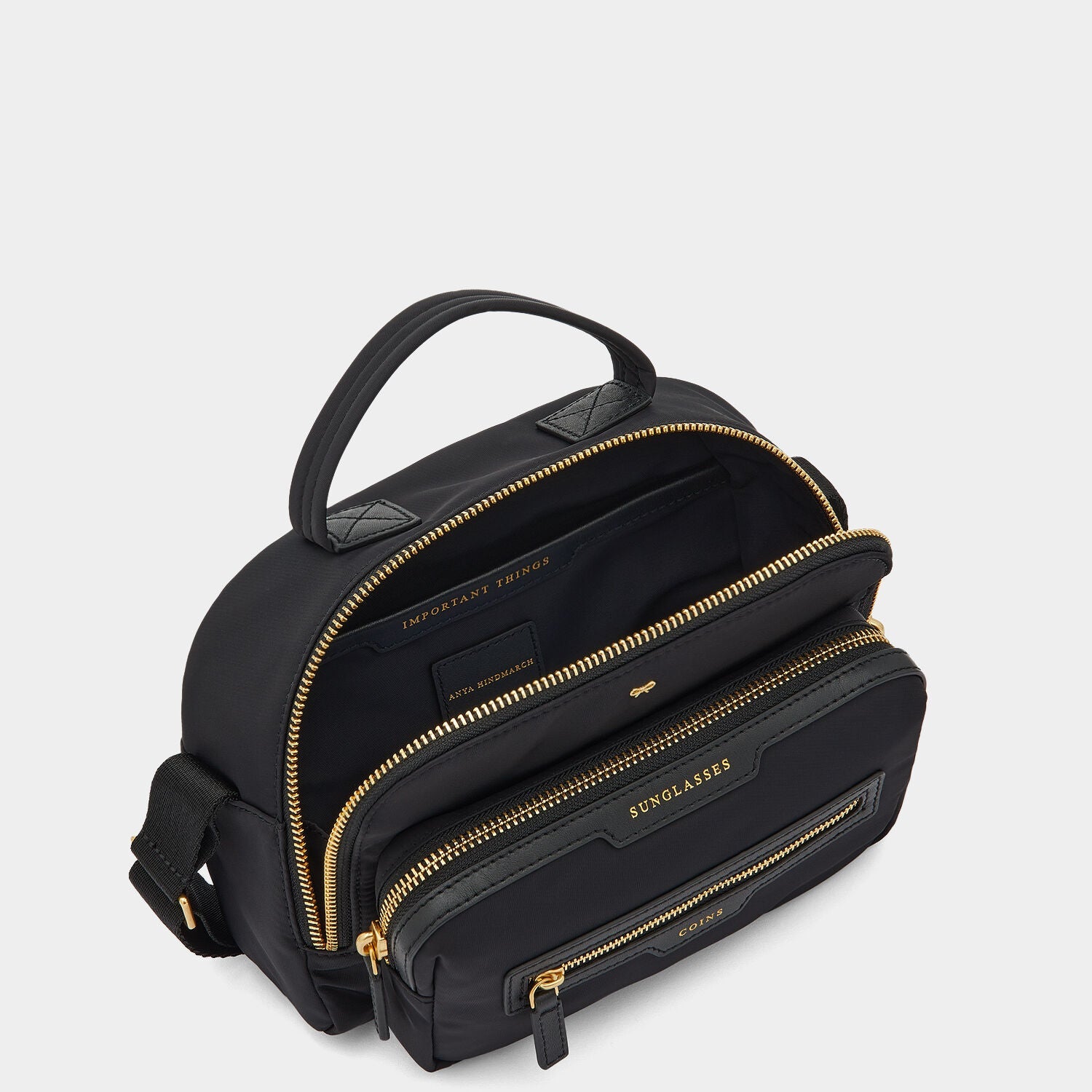 Multi Pocket Cross-body -

          
            Regenerated Econyl® in Black -
          

          Anya Hindmarch US
