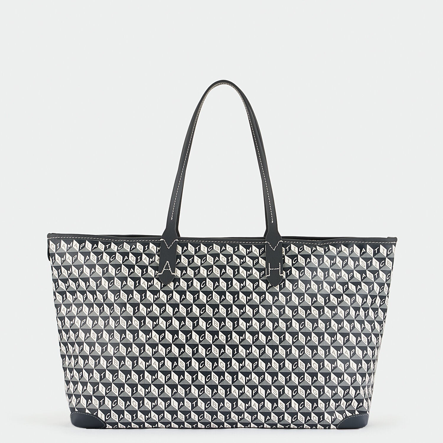 I Am A Plastic Bag Small Motif Tote -

          
            Recycled Coated Canvas in Charcoal -
          

          Anya Hindmarch US
