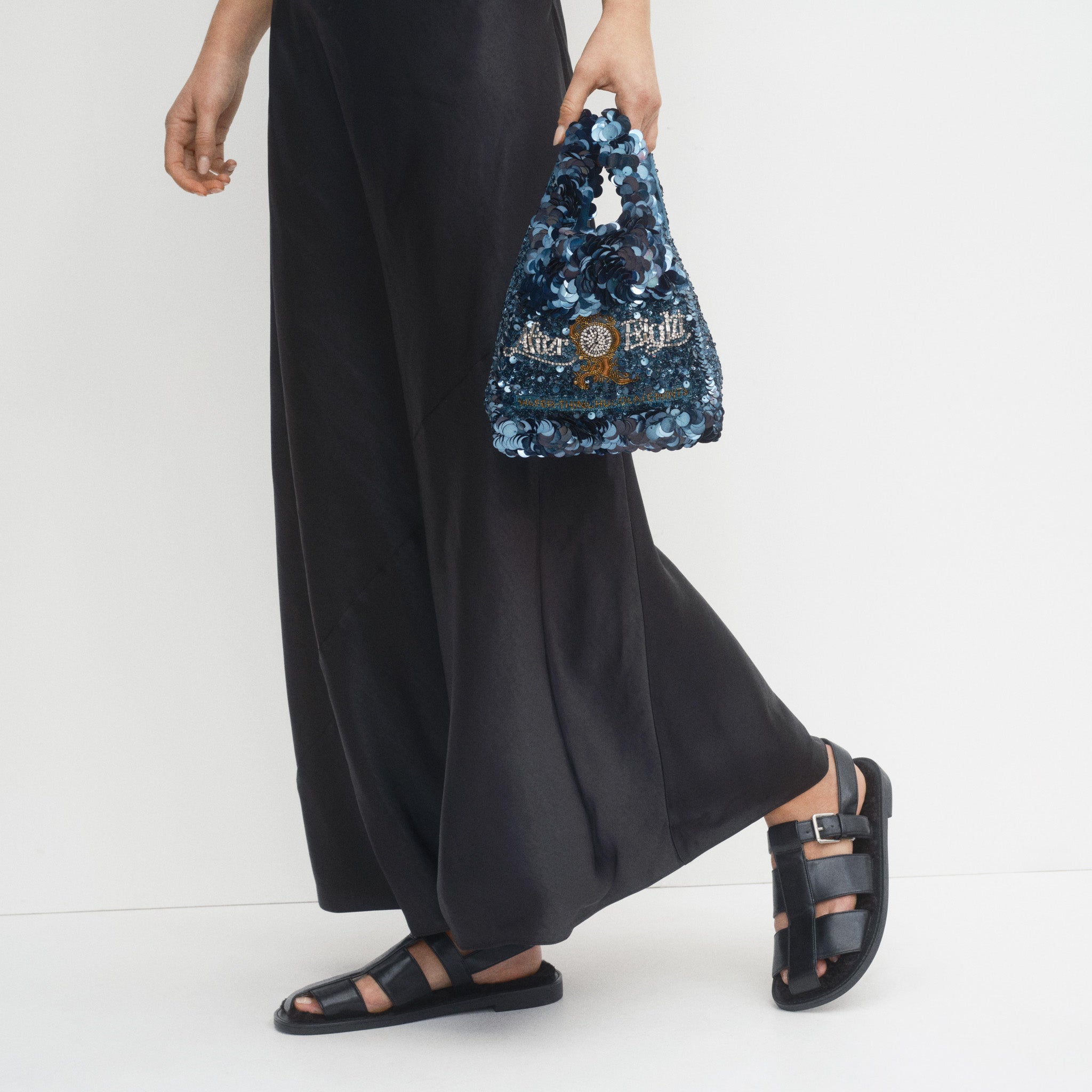 Anya Brands After Eight® Mini Tote -

          
            Recycled Satin in Dark Teal -
          

          Anya Hindmarch US
