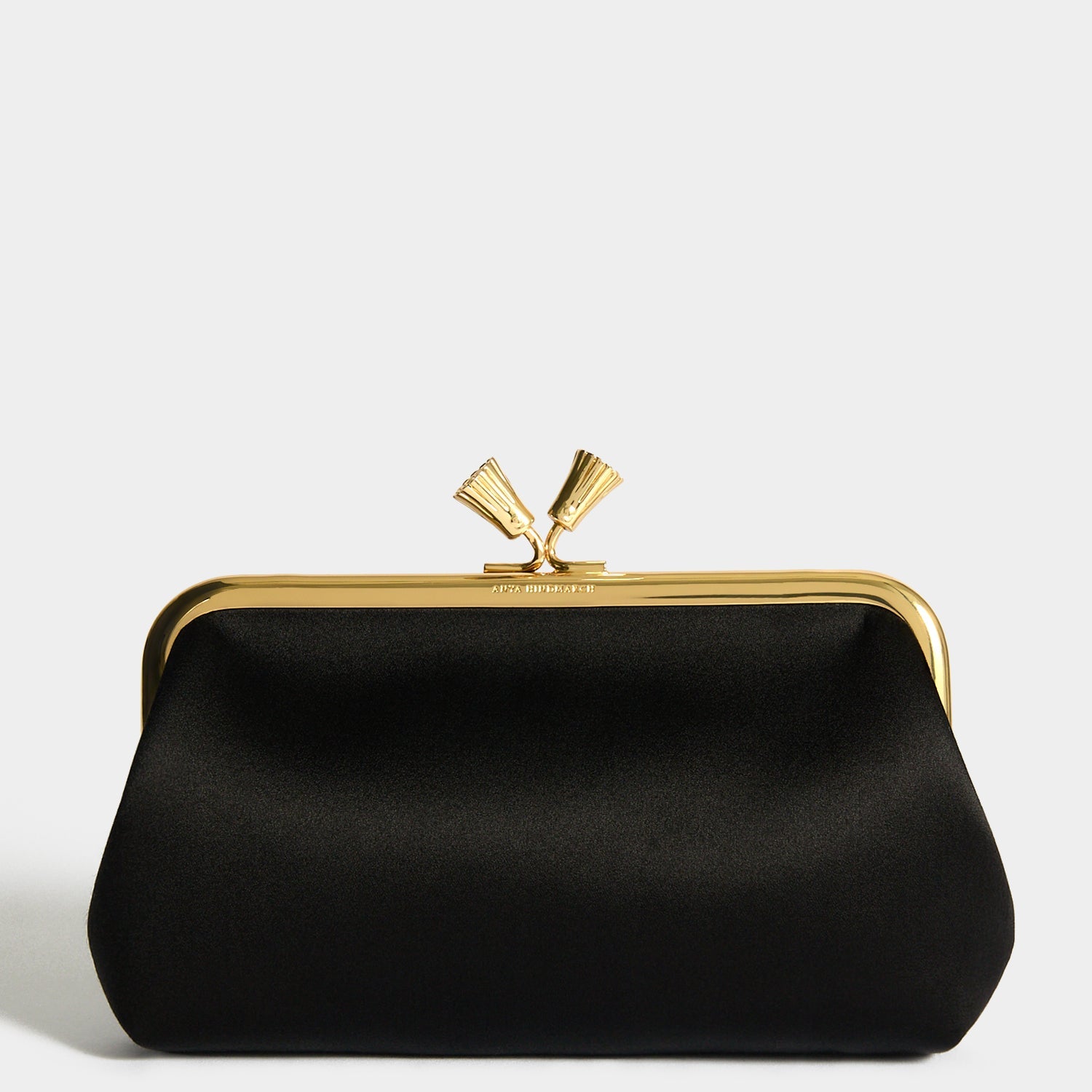 Maud Tassel Clutch -

          
            Recycled Satin in Black -
          

          Anya Hindmarch US
