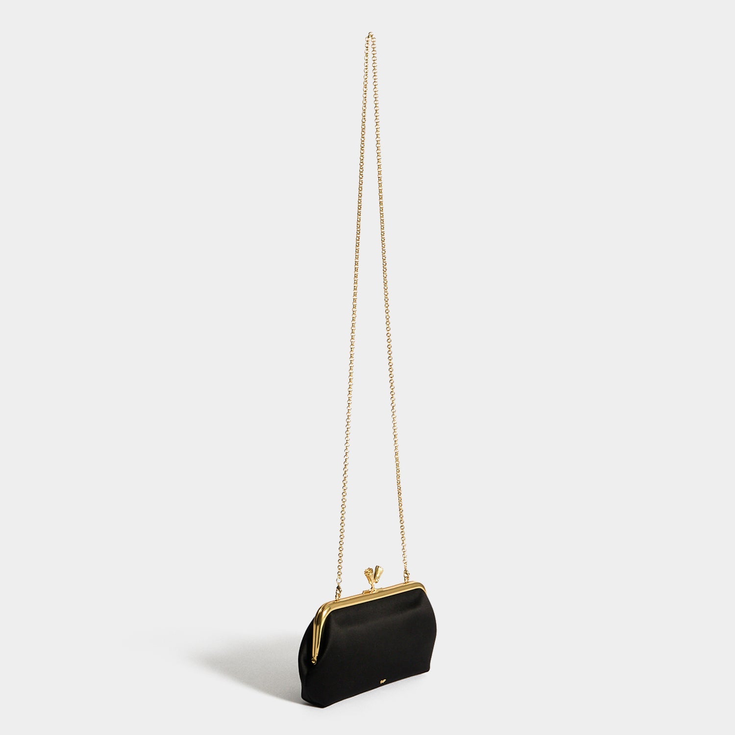 Maud Tassel Clutch -

          
            Recycled Satin in Black -
          

          Anya Hindmarch US
