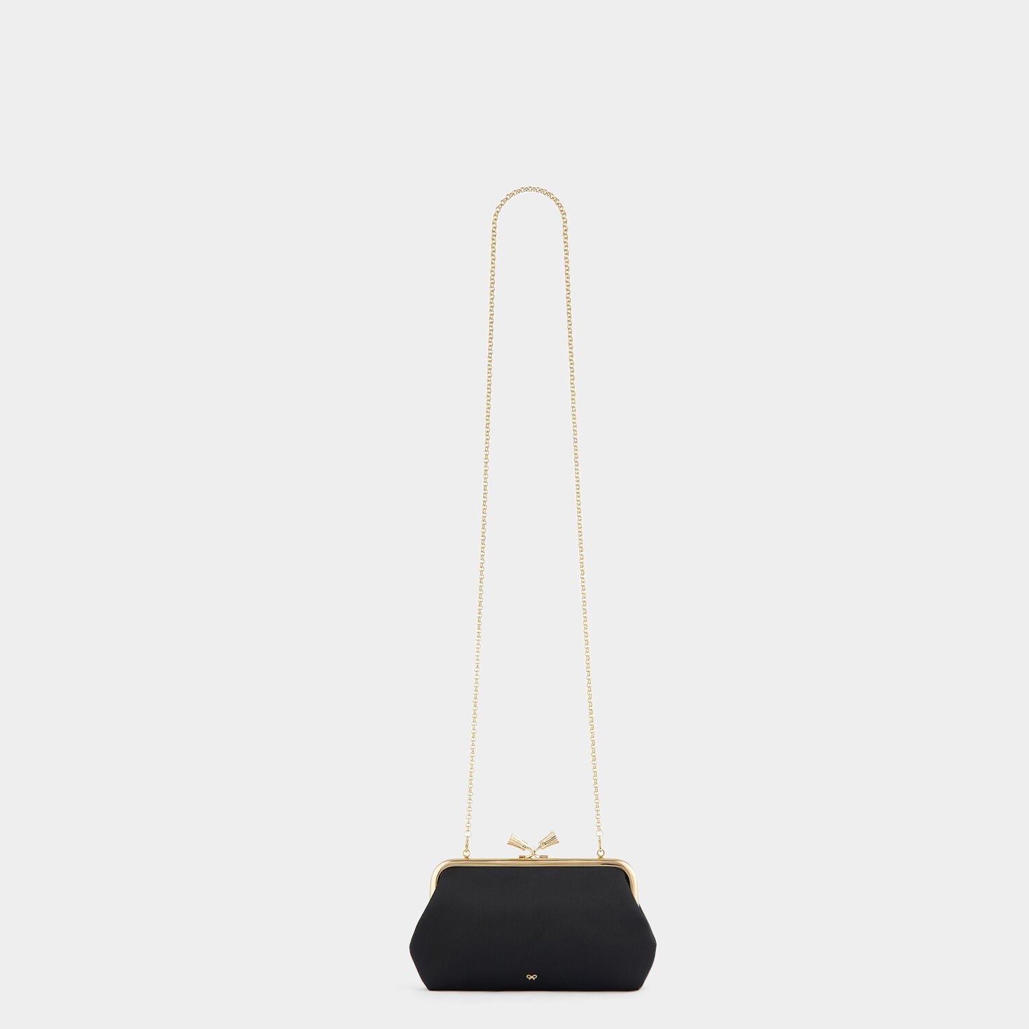 Maud Tassel Clutch -

          
            Recycled Satin in Black -
          

          Anya Hindmarch US
