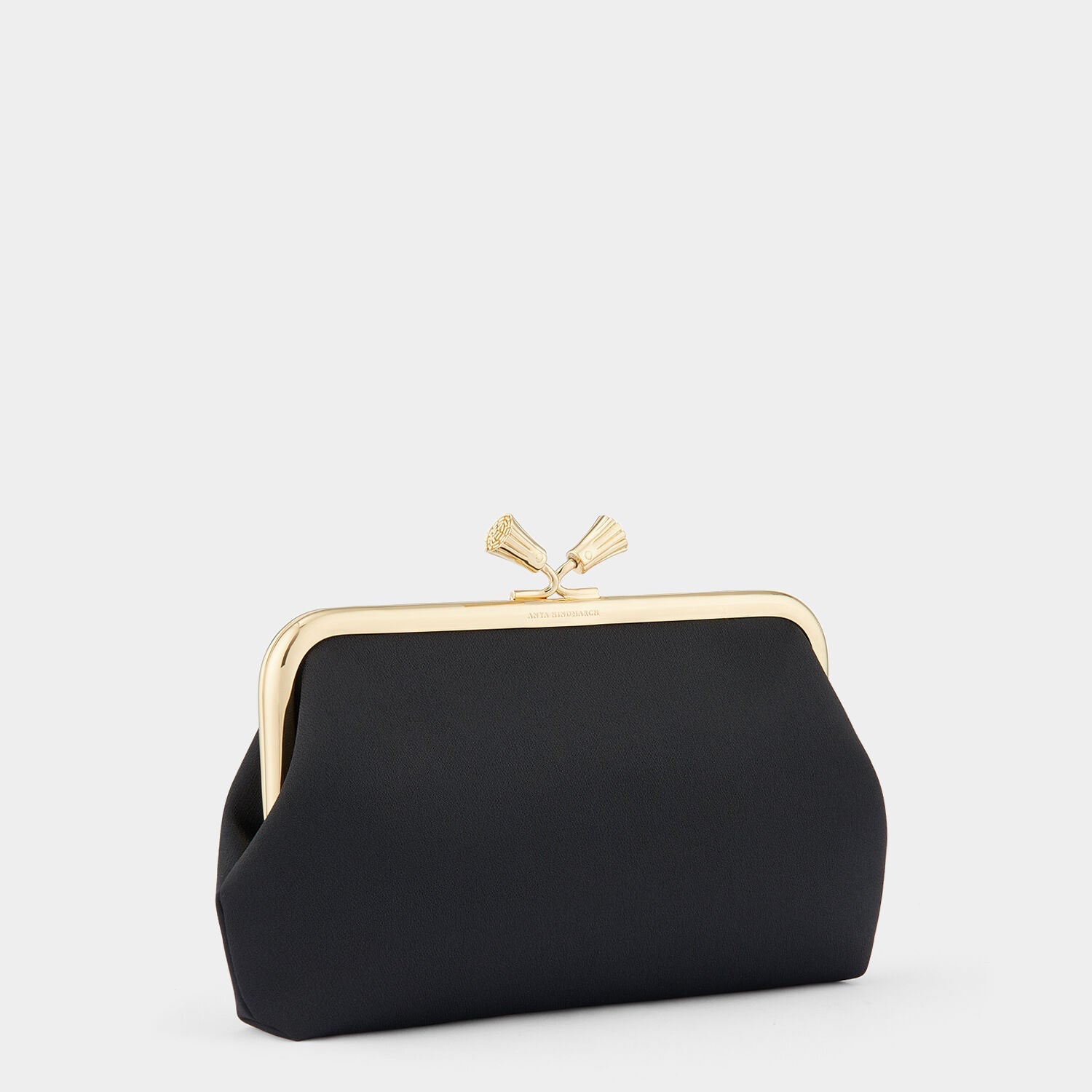 Maud Tassel Clutch -

          
            Recycled Satin in Black -
          

          Anya Hindmarch US
