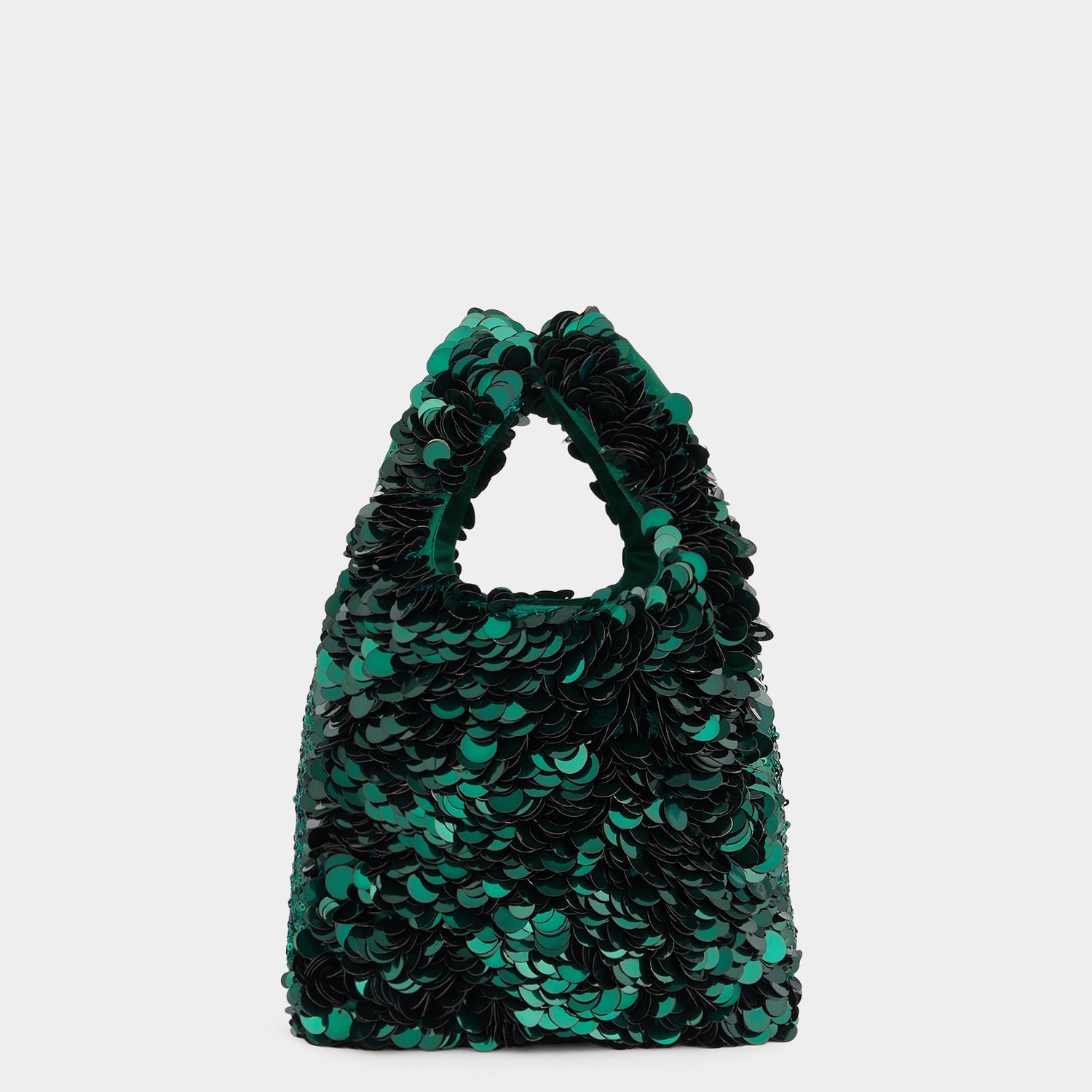 Anya Brands Perrier Mini Tote -

          
            Recycled Satin in Bottle Green -
          

          Anya Hindmarch US
