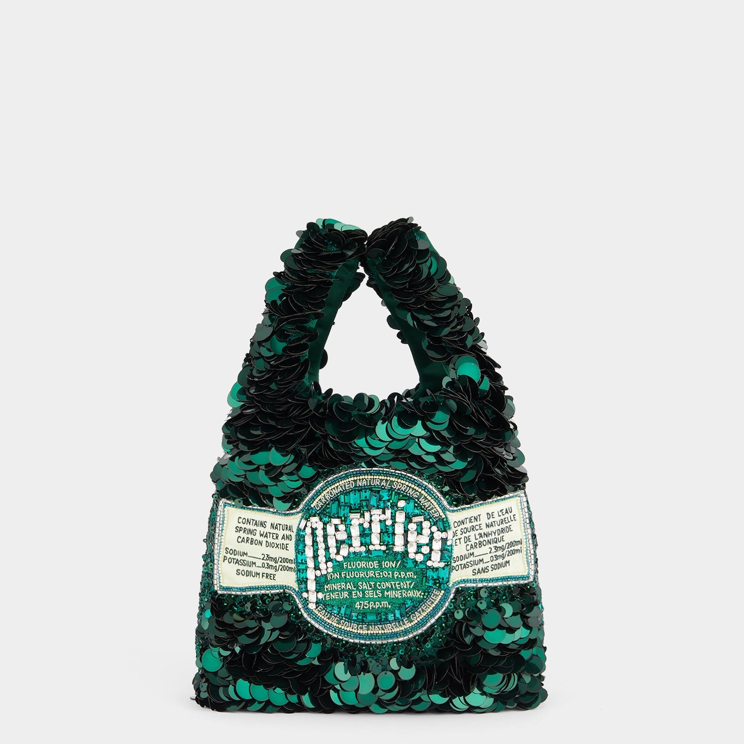 Anya Brands Perrier Mini Tote -

          
            Recycled Satin in Bottle Green -
          

          Anya Hindmarch US
