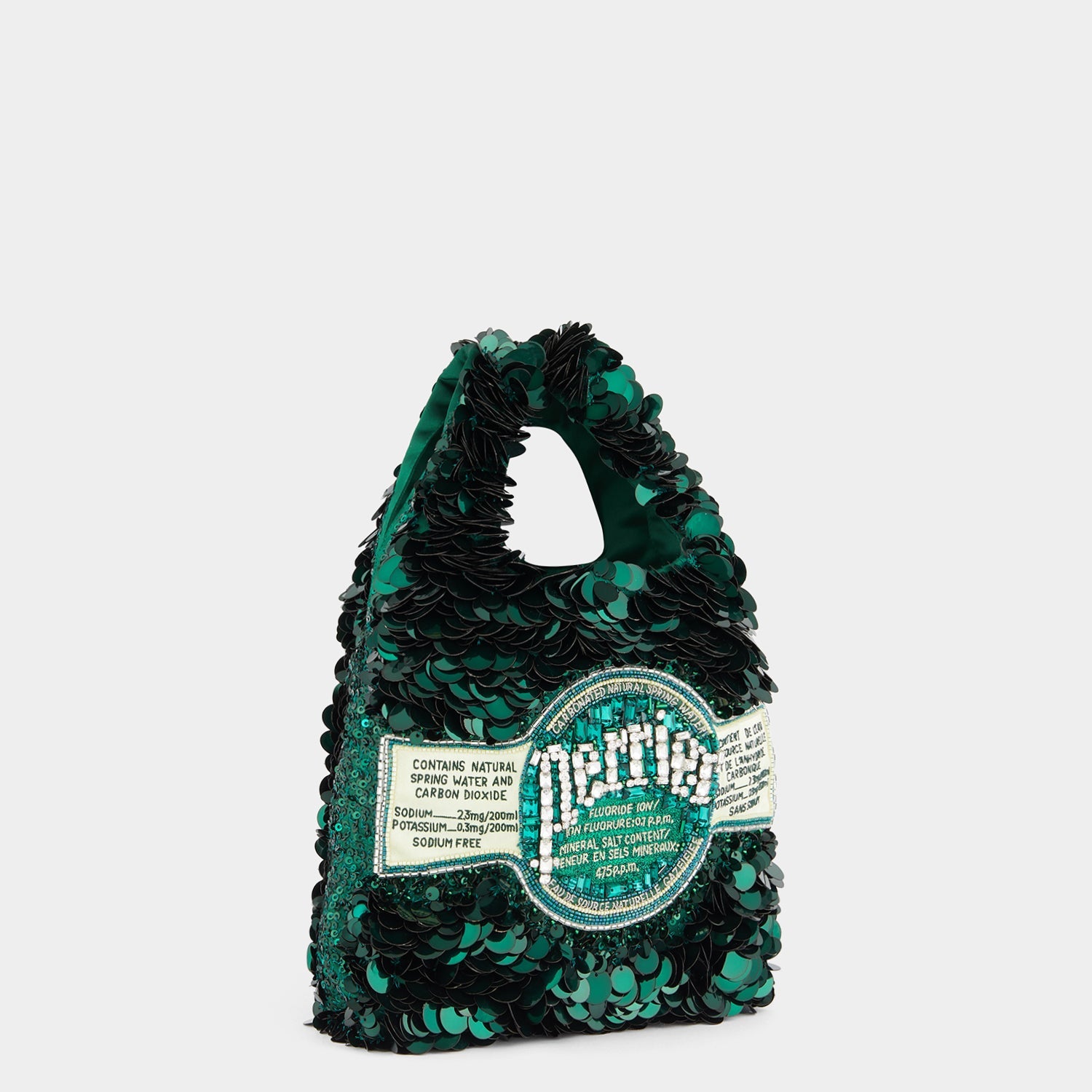 Anya Brands Perrier Mini Tote -

          
            Recycled Satin in Bottle Green -
          

          Anya Hindmarch US
