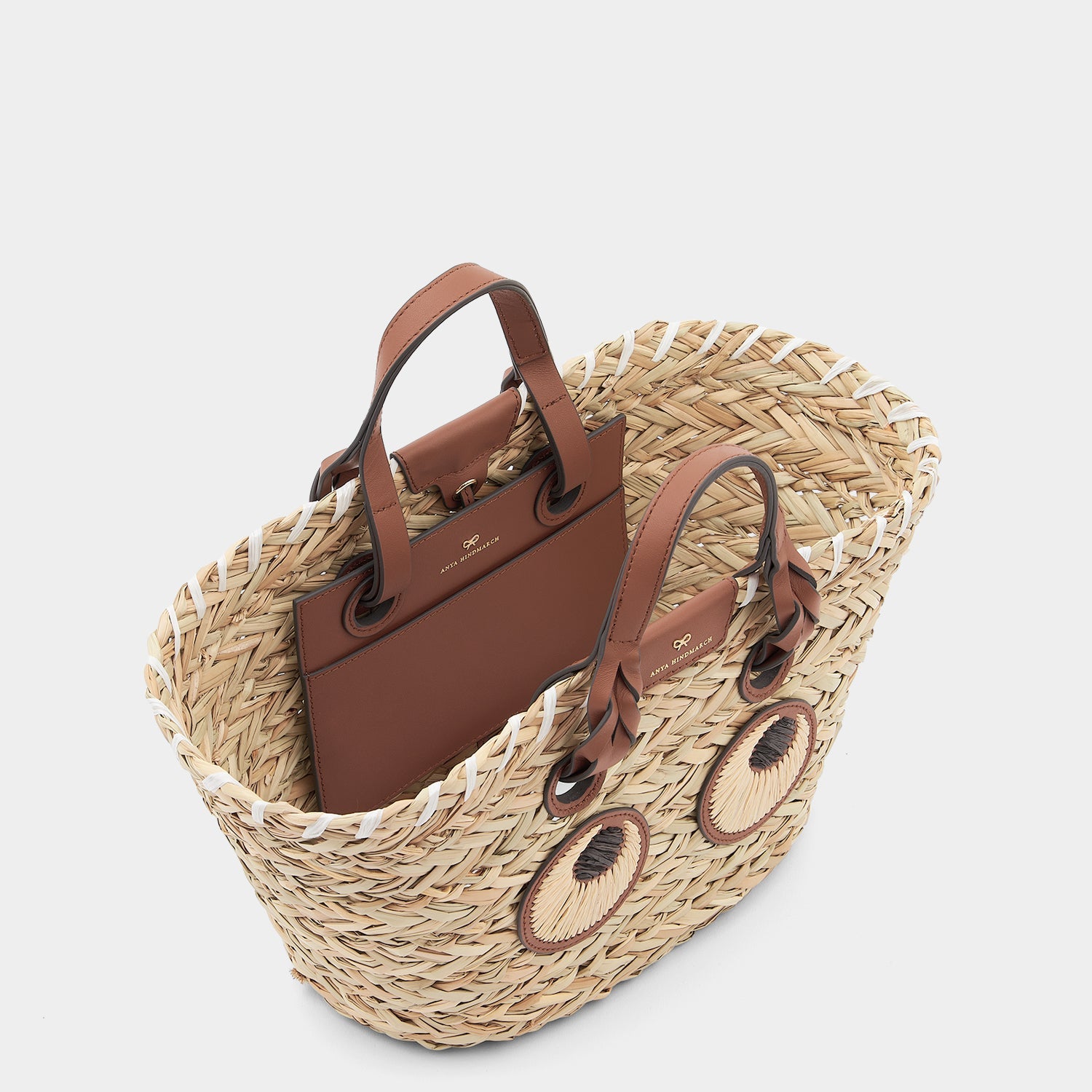 Small Paper Eyes Basket Bag -

          
            Seagrass in Natural -
          

          Anya Hindmarch US
