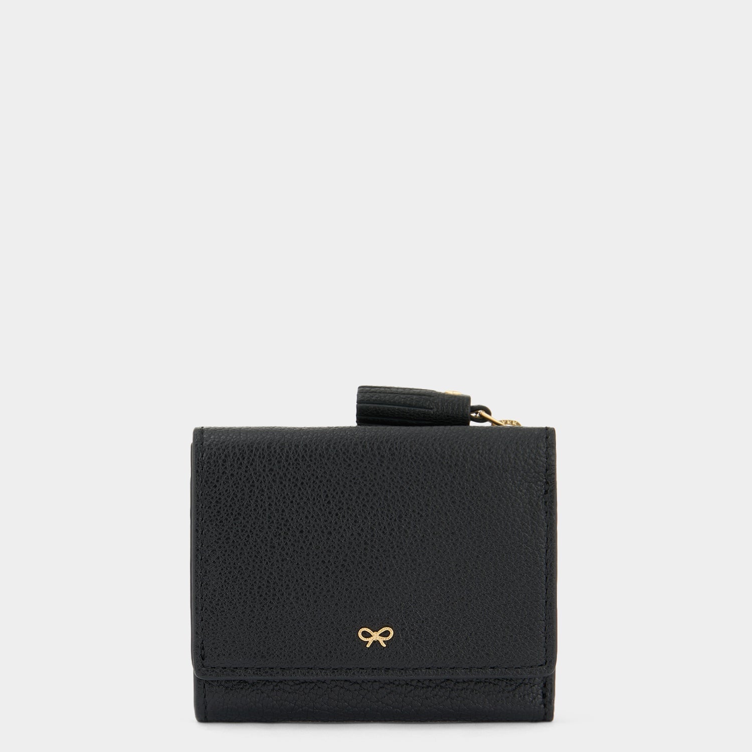 Peeping Eyes Mini Trifold Zip Wallet -

          
            Capra Leather in Black -
          

          Anya Hindmarch US
