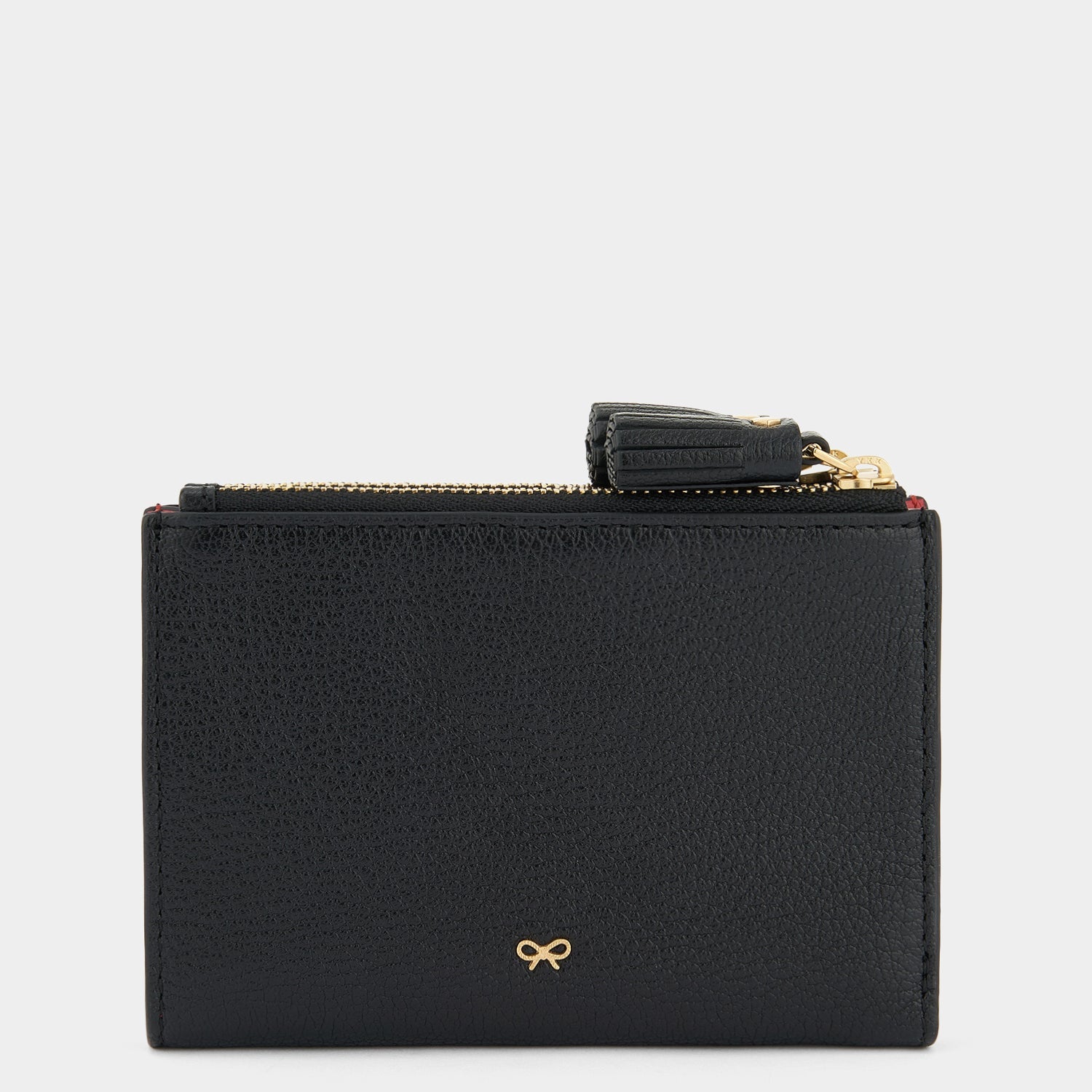 Peeping Eyes Small Double Zip Wallet -

          
            Capra Leather in Black -
          

          Anya Hindmarch US
